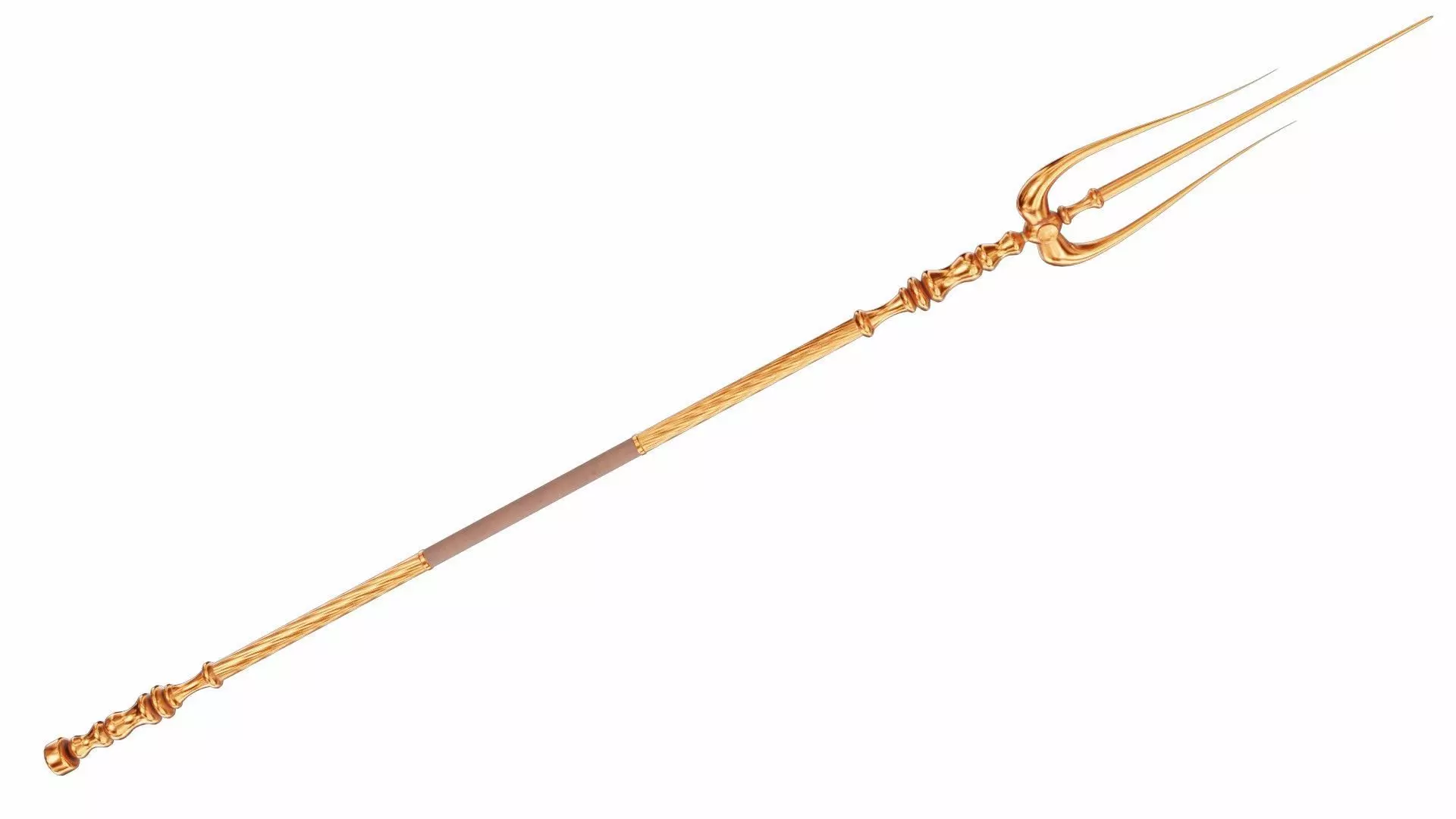 Carved trident 3D model_4