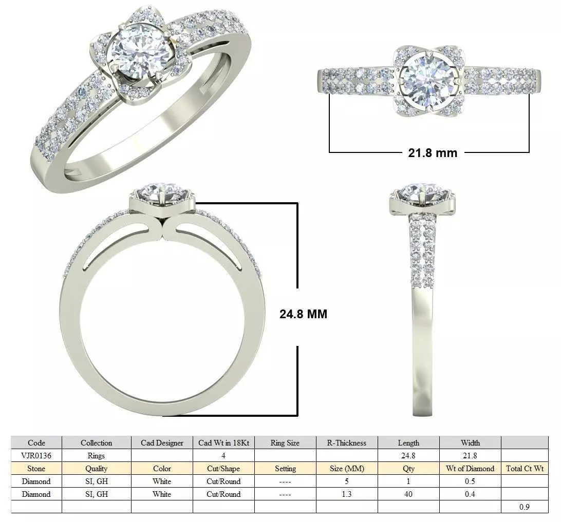 Women Ring Render 3dm STL OBJ FBX Details 3D print model_5