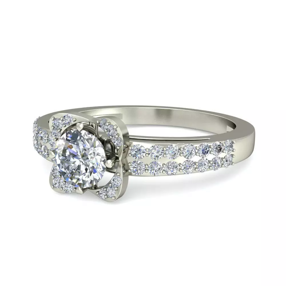 Women Ring Render 3dm STL OBJ FBX Details 3D print model_4