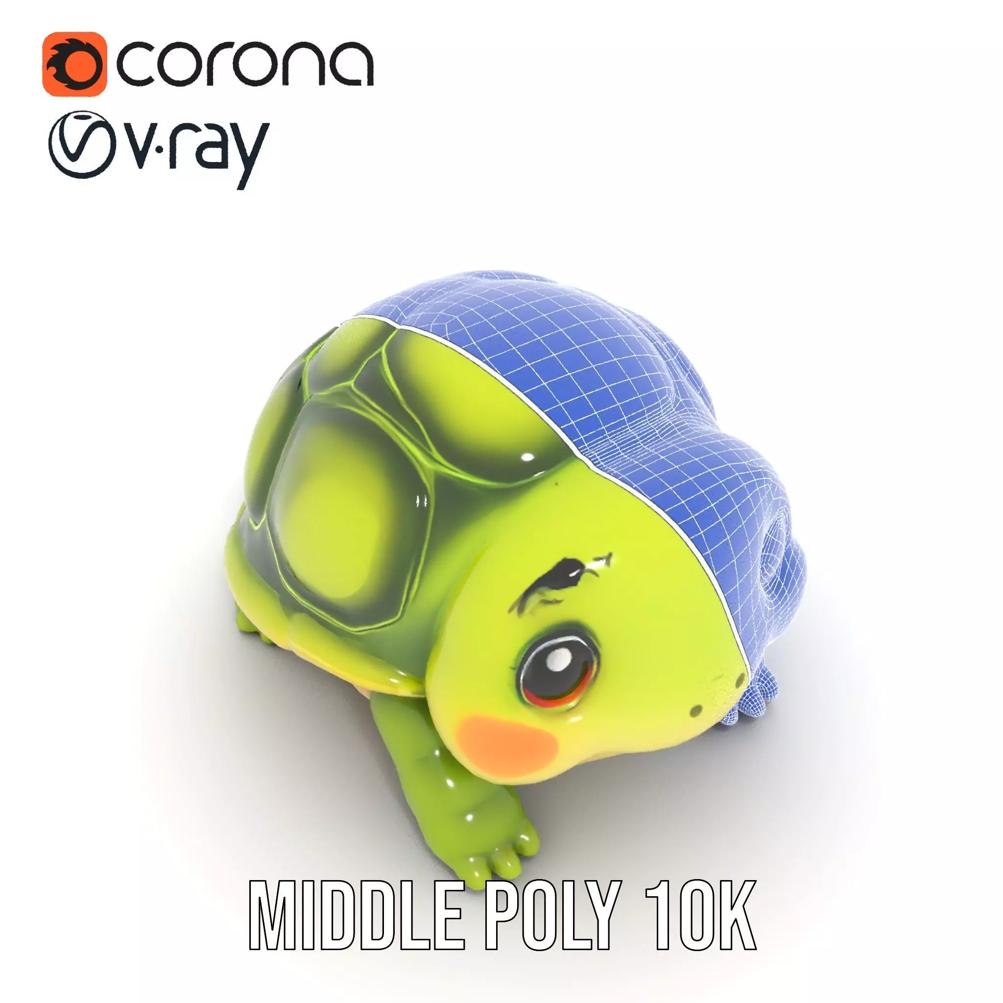 Cheerful Green Turtle model pack Low-poly 3D model_18