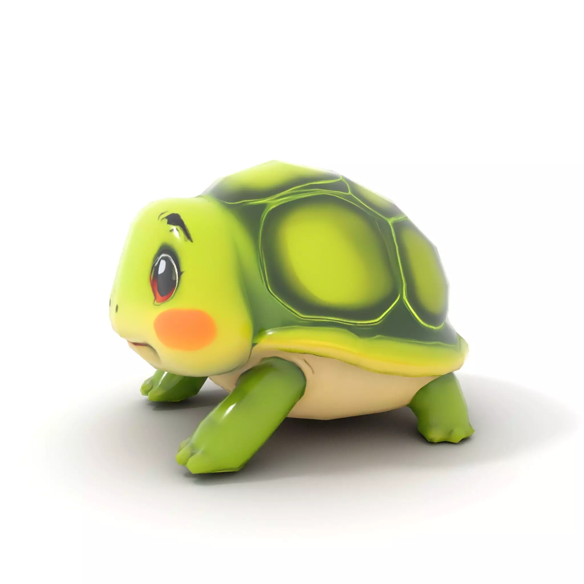 Cheerful Green Turtle model pack Low-poly 3D model_7