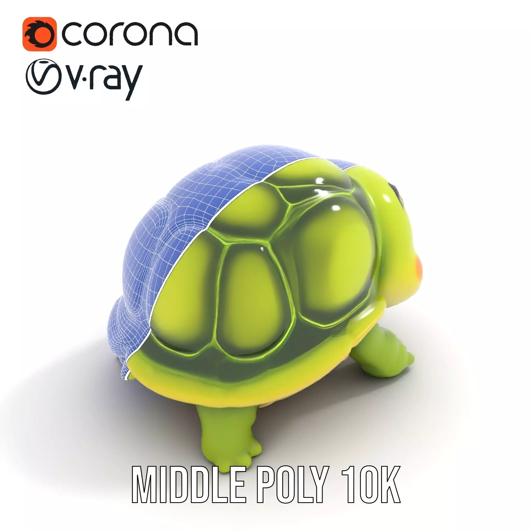 Cheerful Green Turtle model pack Low-poly 3D model_27
