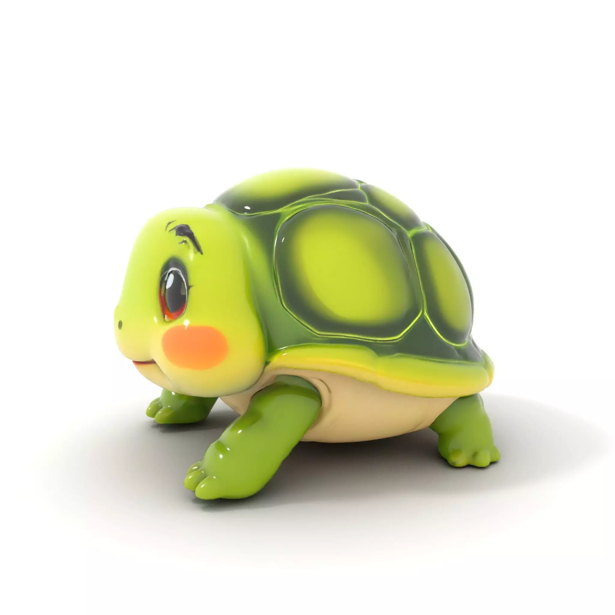 Cheerful Green Turtle model pack Low-poly 3D model_0
