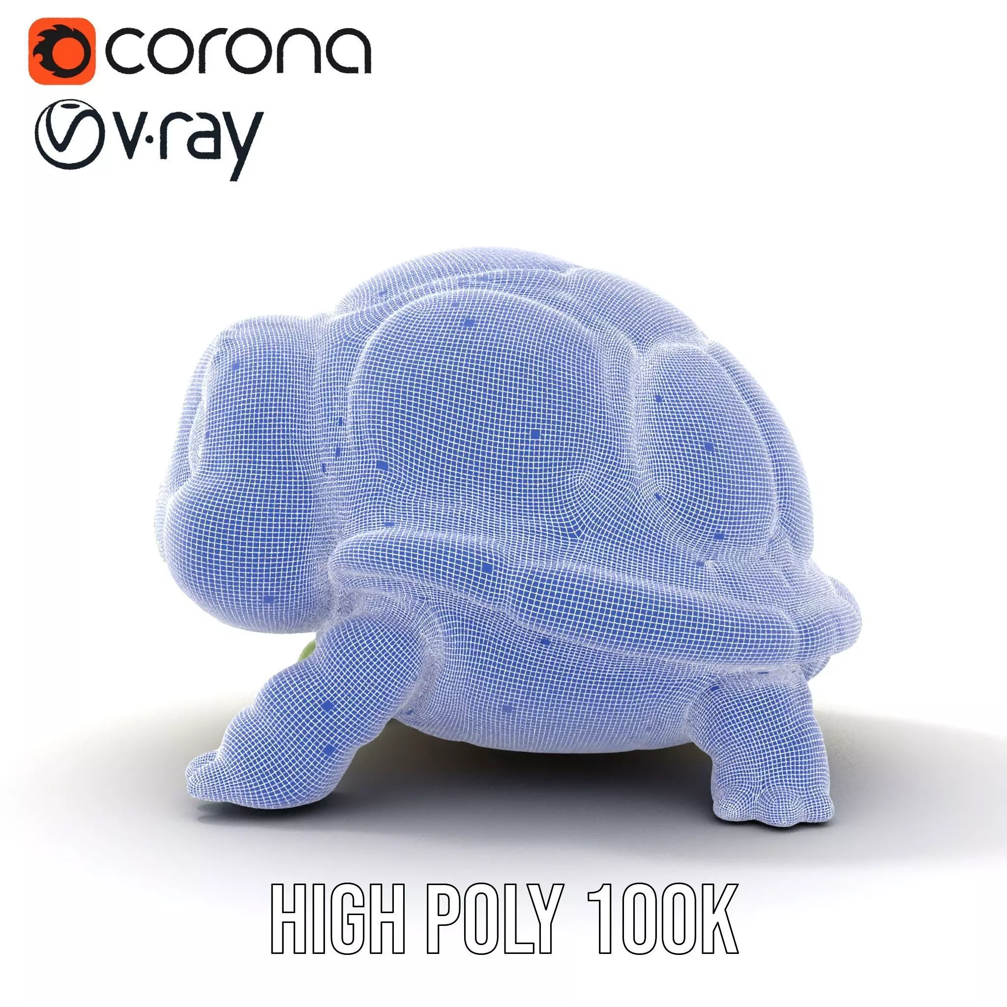 Cheerful Green Turtle model pack Low-poly 3D model_33