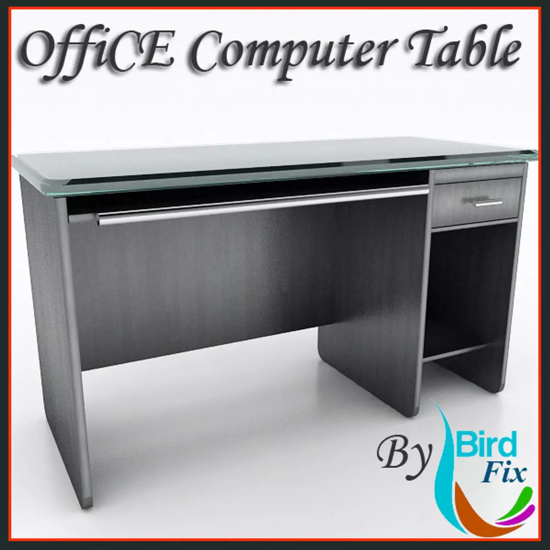 Computer Table Low-poly 3D model