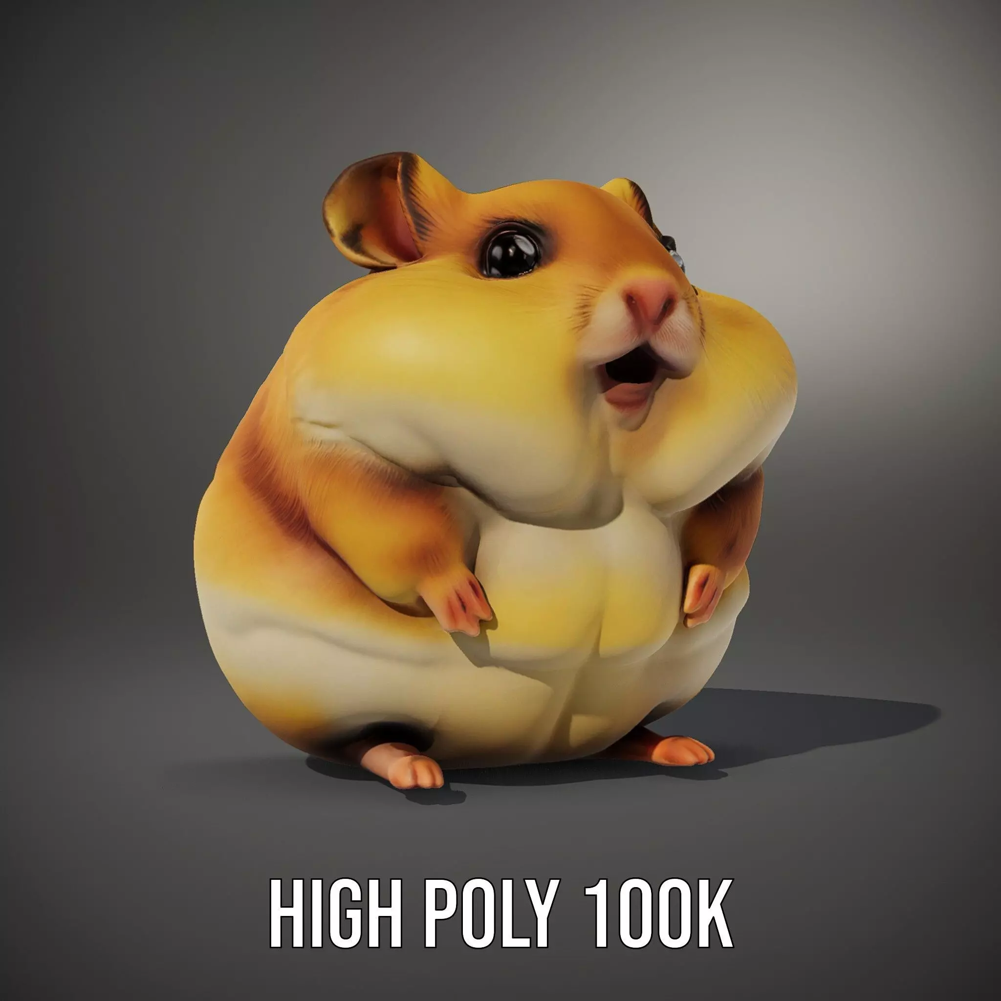 Golden Hamster model pack Low-poly 3D model_8