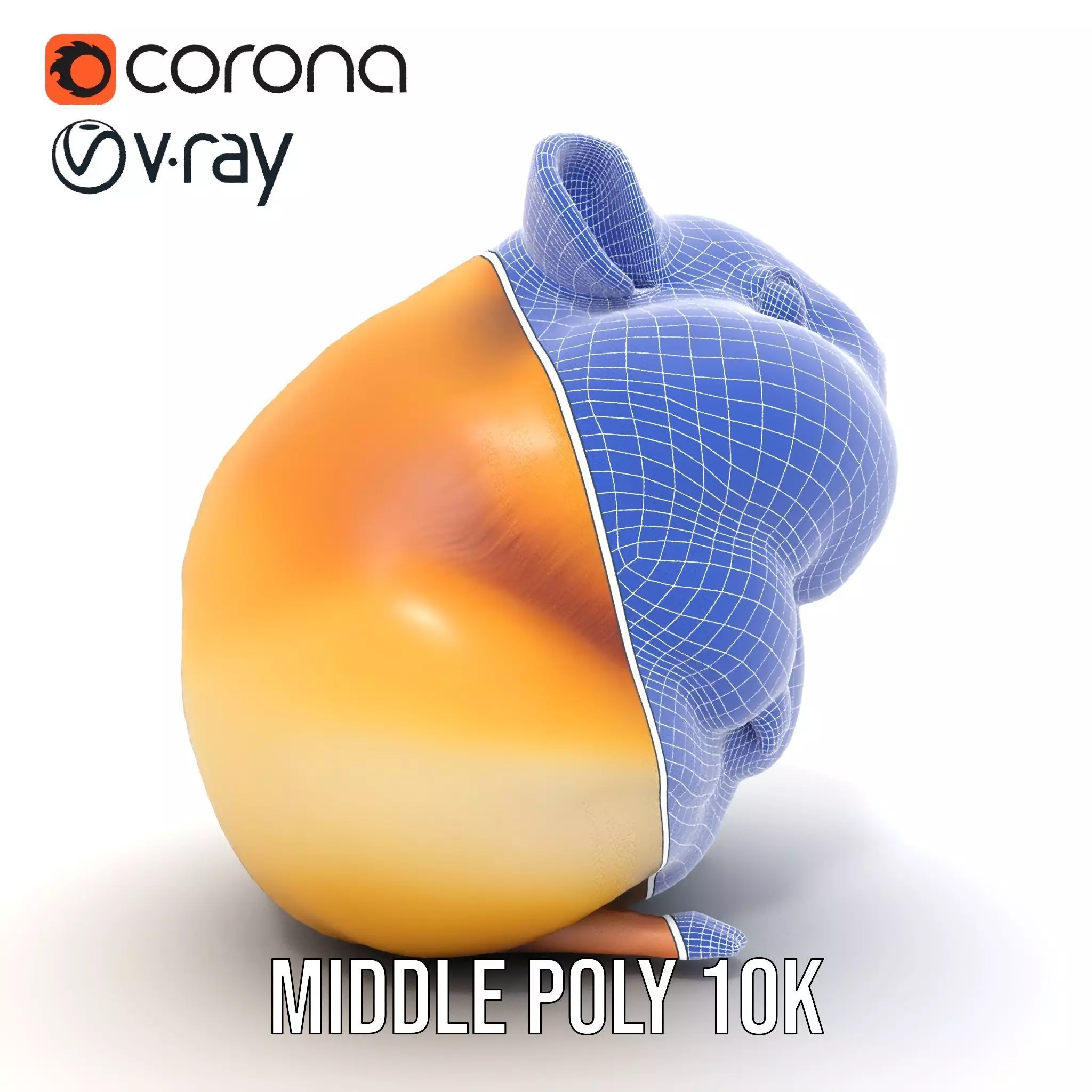 Golden Hamster model pack Low-poly 3D model_24