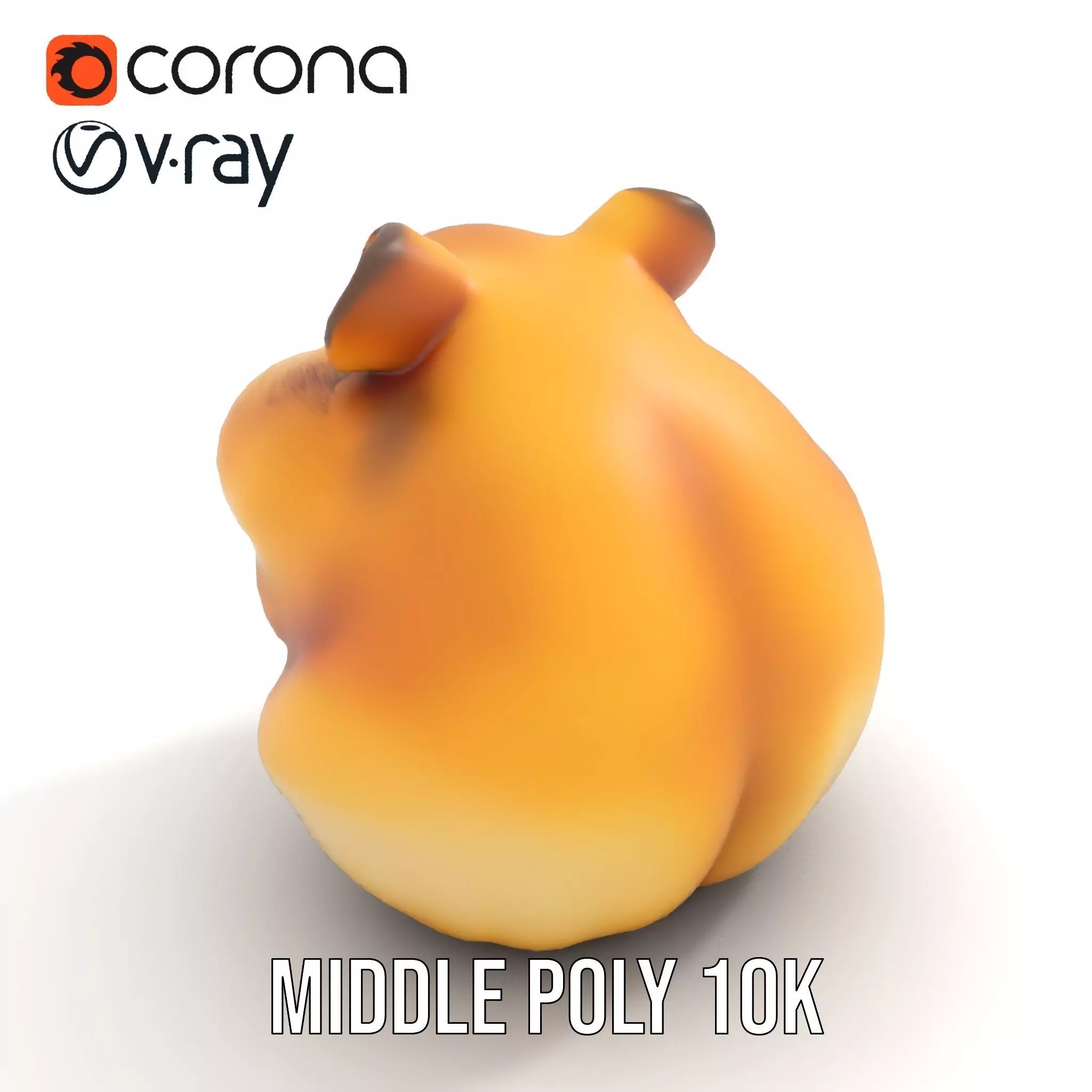 Golden Hamster model pack Low-poly 3D model_6