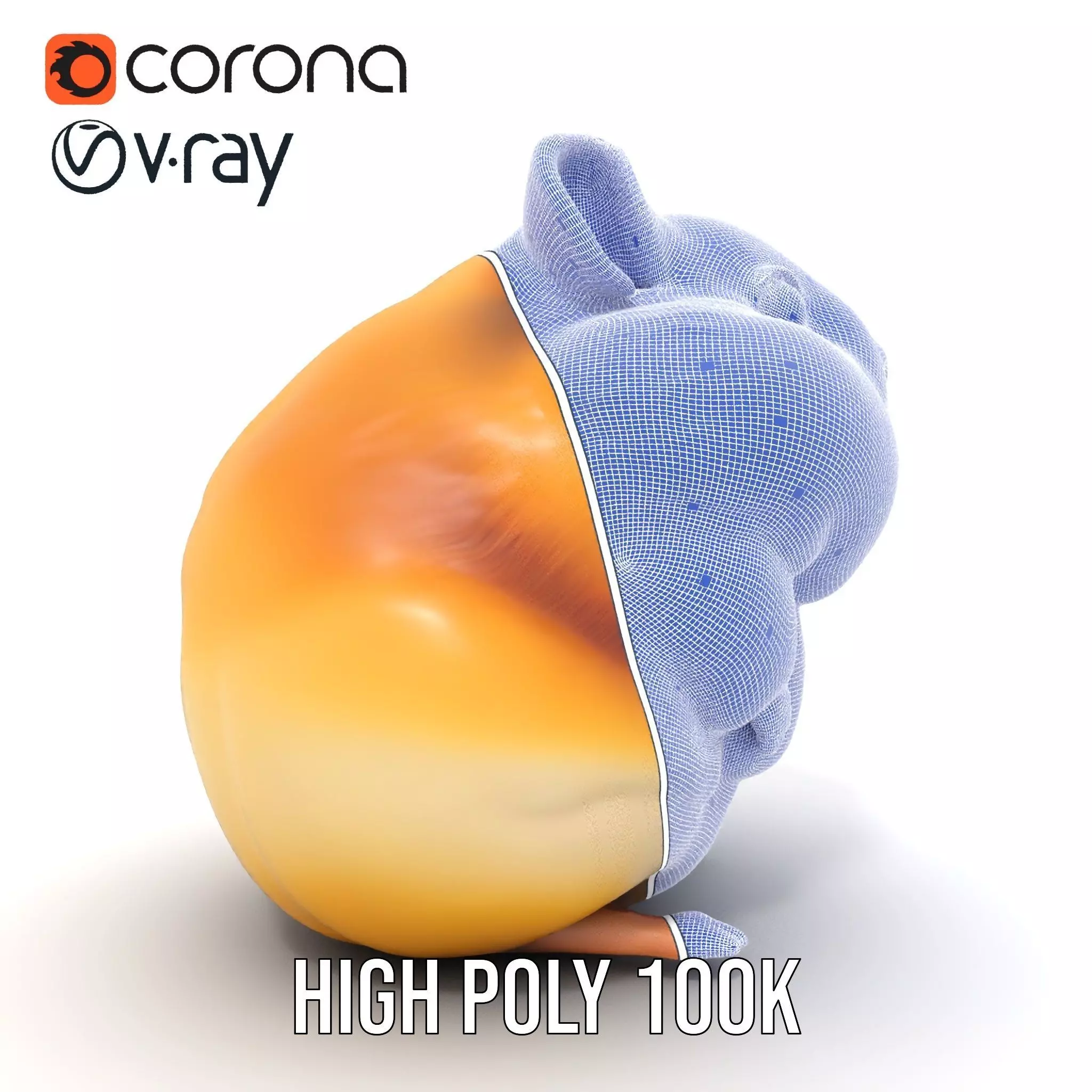 Golden Hamster model pack Low-poly 3D model_34