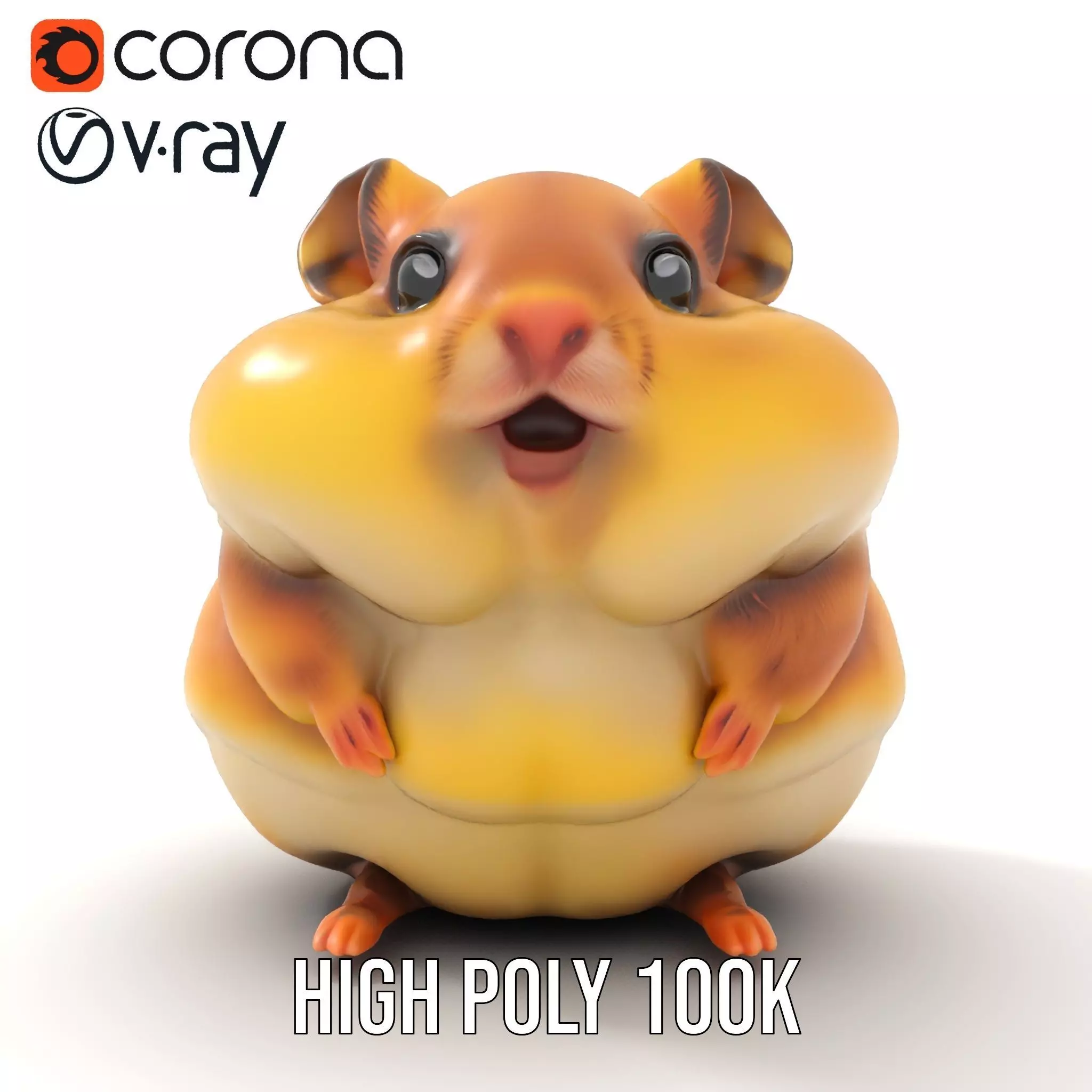 Golden Hamster model pack Low-poly 3D model_23
