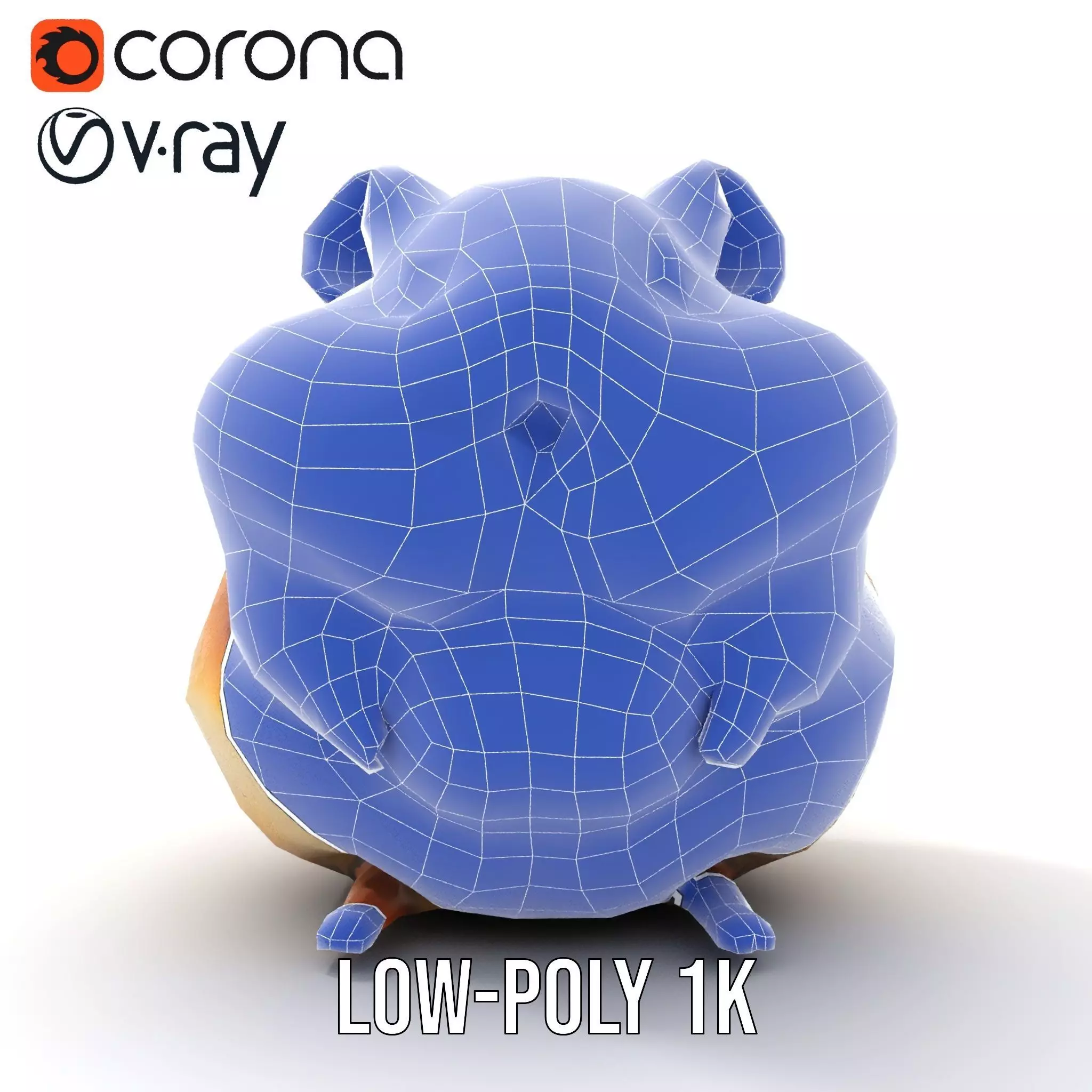 Golden Hamster model pack Low-poly 3D model_31