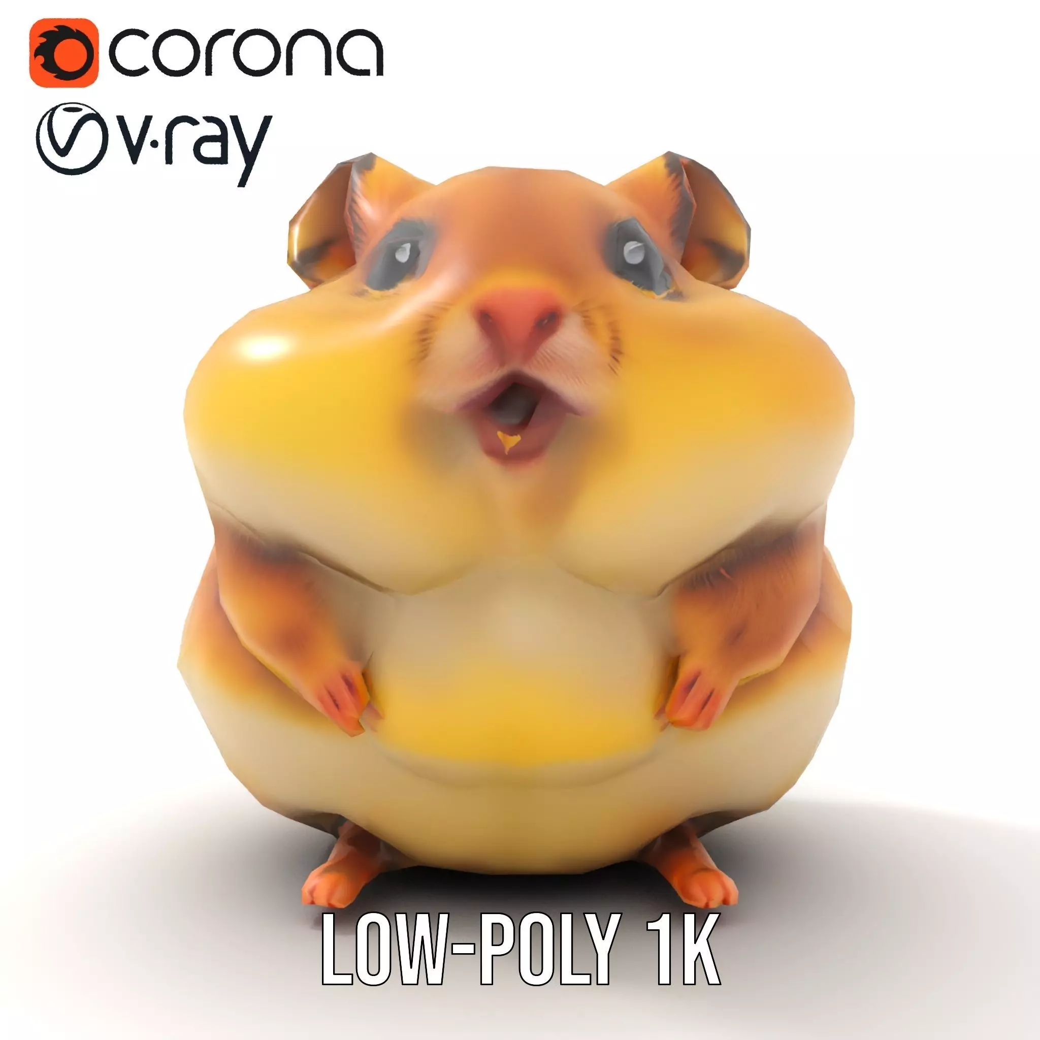 Golden Hamster model pack Low-poly 3D model_17