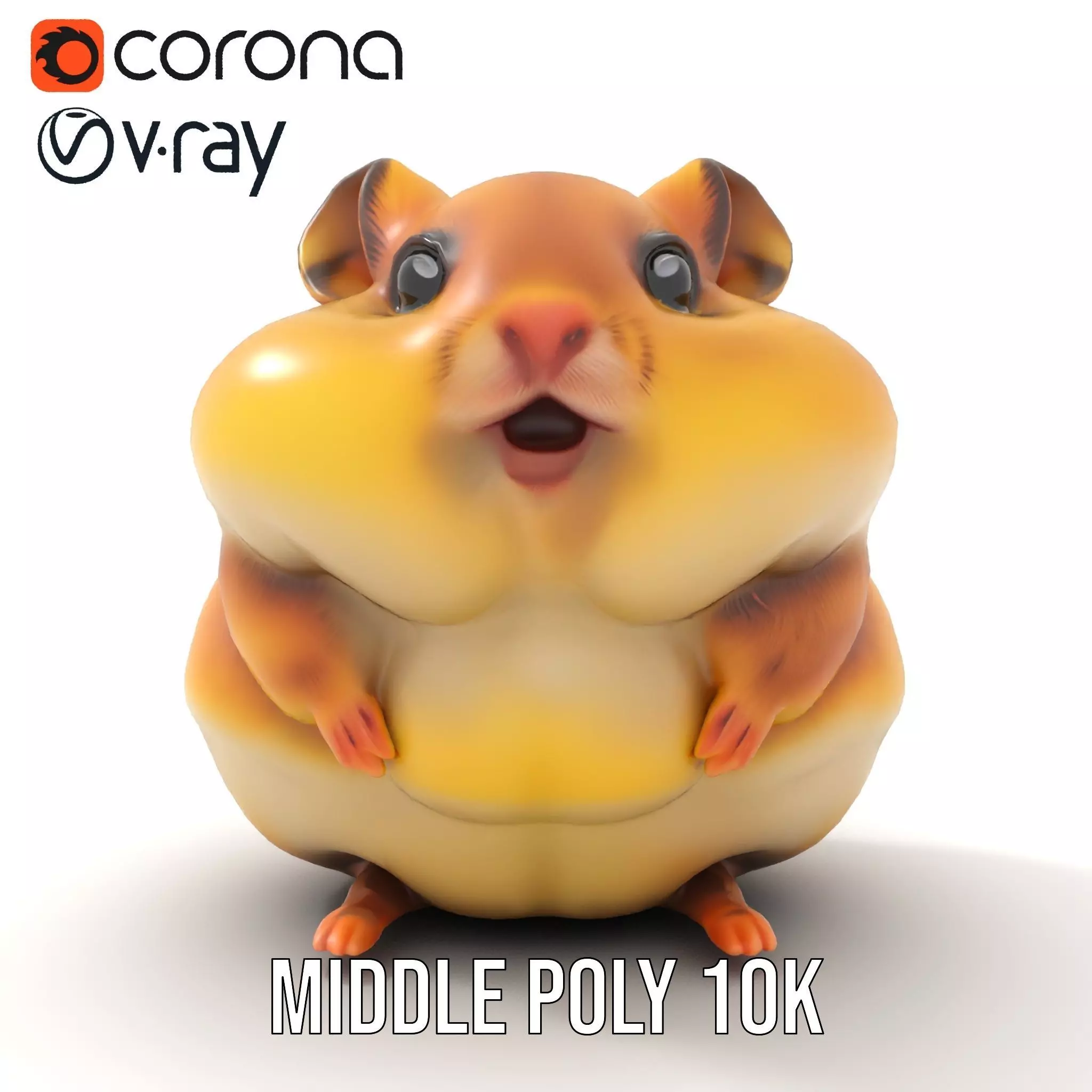 Golden Hamster model pack Low-poly 3D model_11
