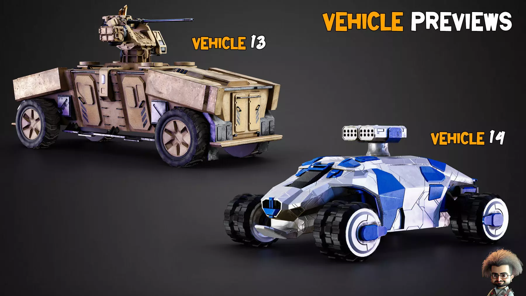 15 Game-Ready Sci-Fi Vehicle  and Texture   Vol 03 Low-poly 3D model_7