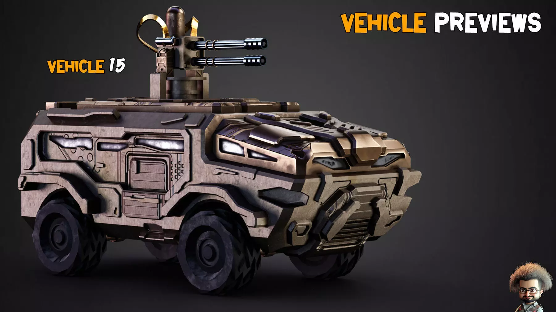 15 Game-Ready Sci-Fi Vehicle  and Texture   Vol 03 Low-poly 3D model_8