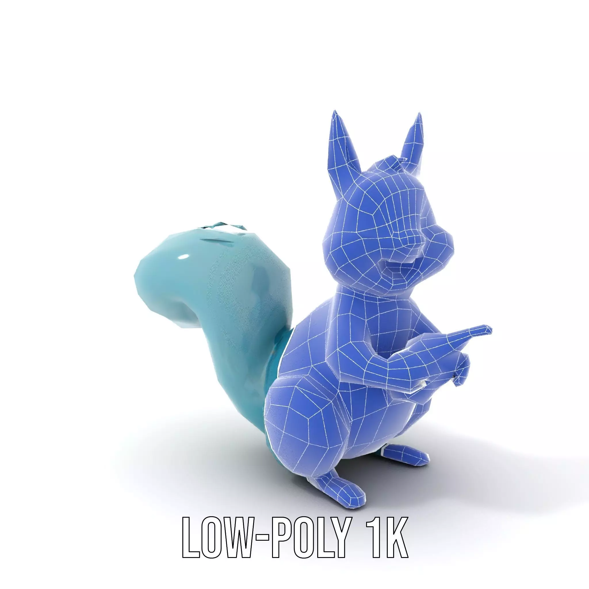 Cheerful Blue Squirrel model pack Low-poly 3D model_24