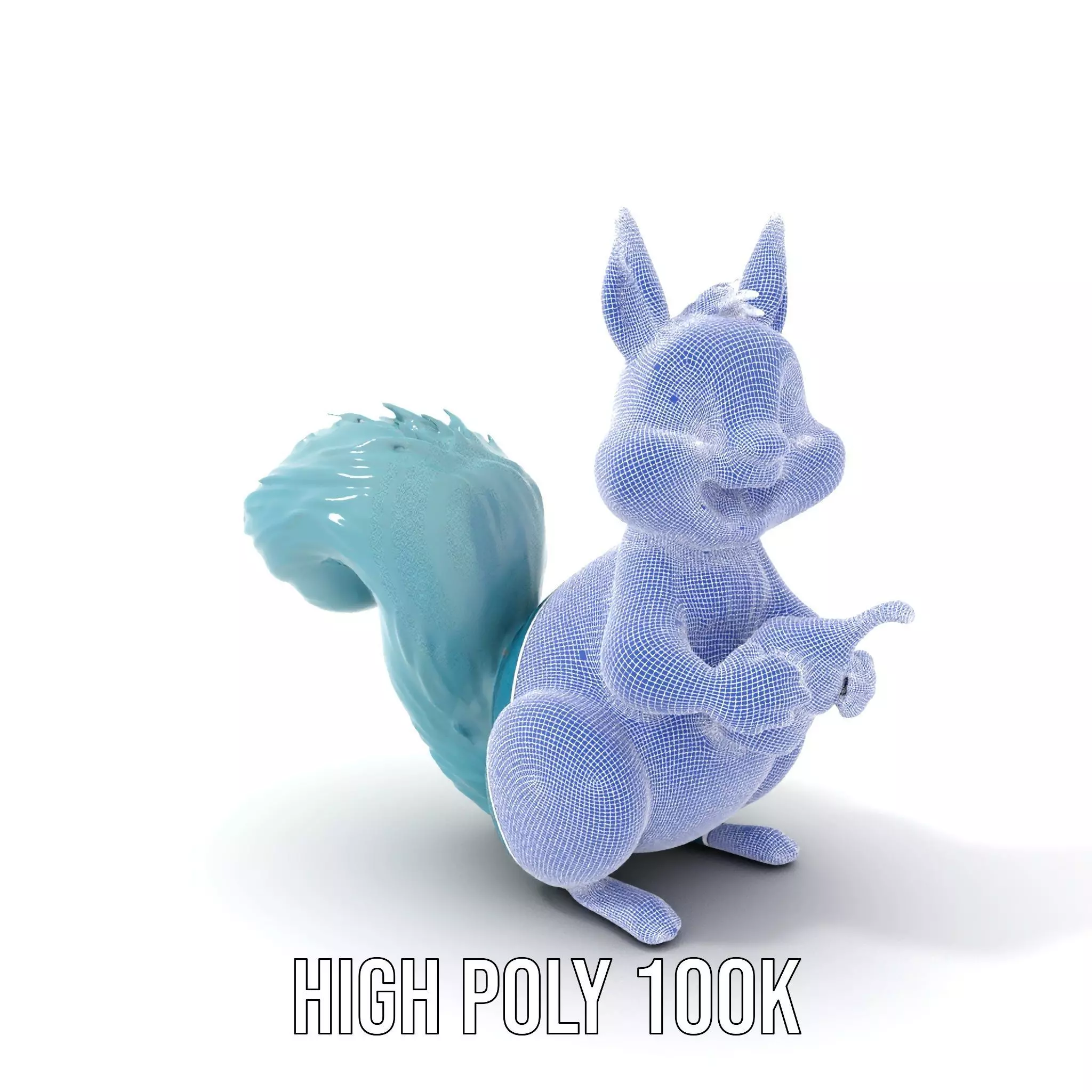 Cheerful Blue Squirrel model pack Low-poly 3D model_4