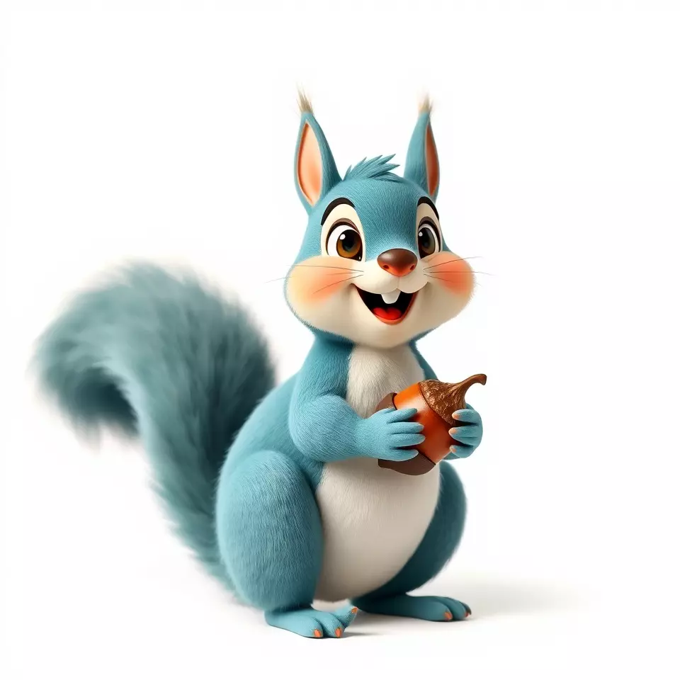 Cheerful Blue Squirrel model pack Low-poly 3D model_2