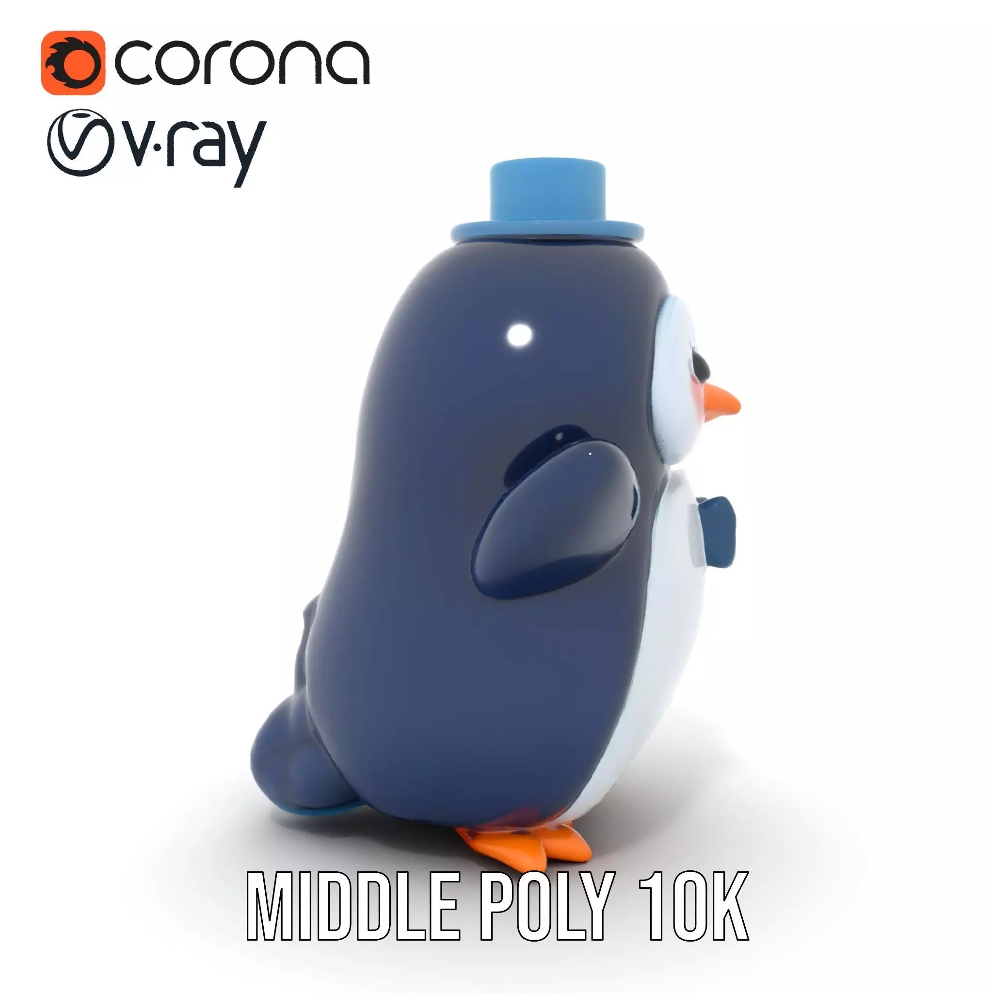 Charming Penguin model pack Low-poly 3D model_24
