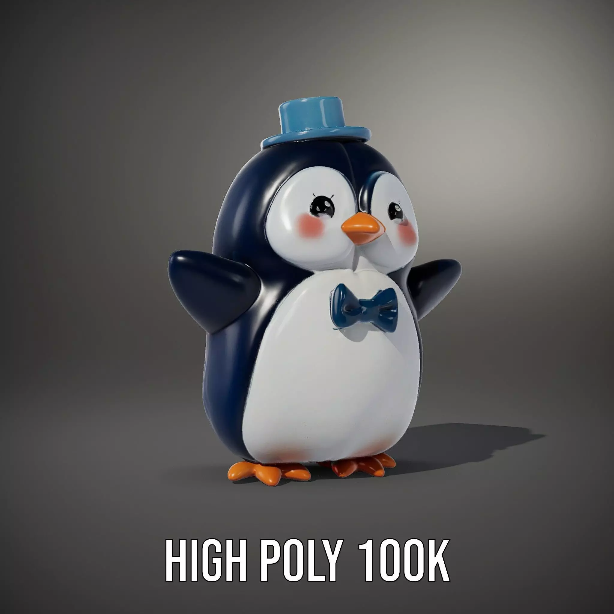 Charming Penguin model pack Low-poly 3D model_10