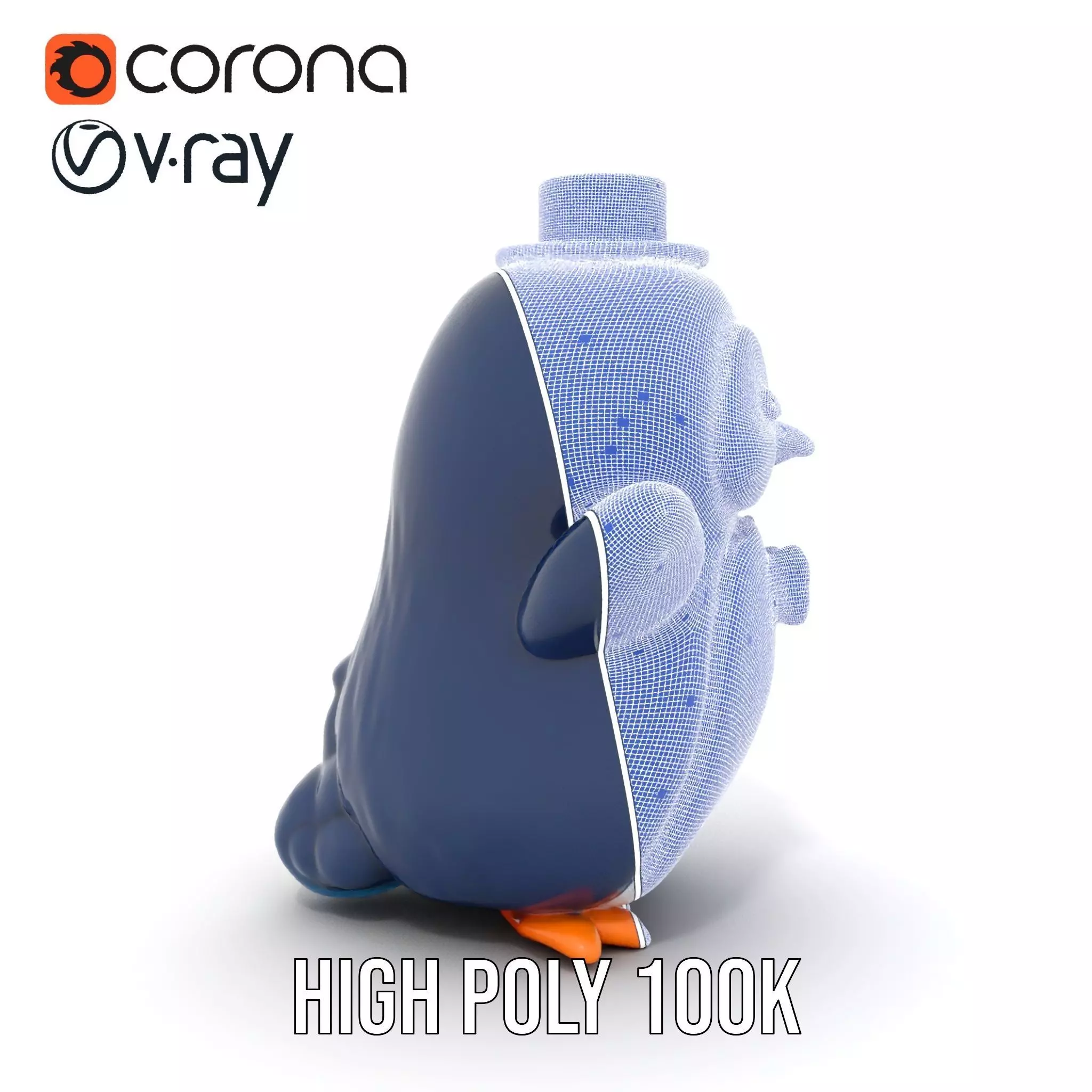 Charming Penguin model pack Low-poly 3D model_34