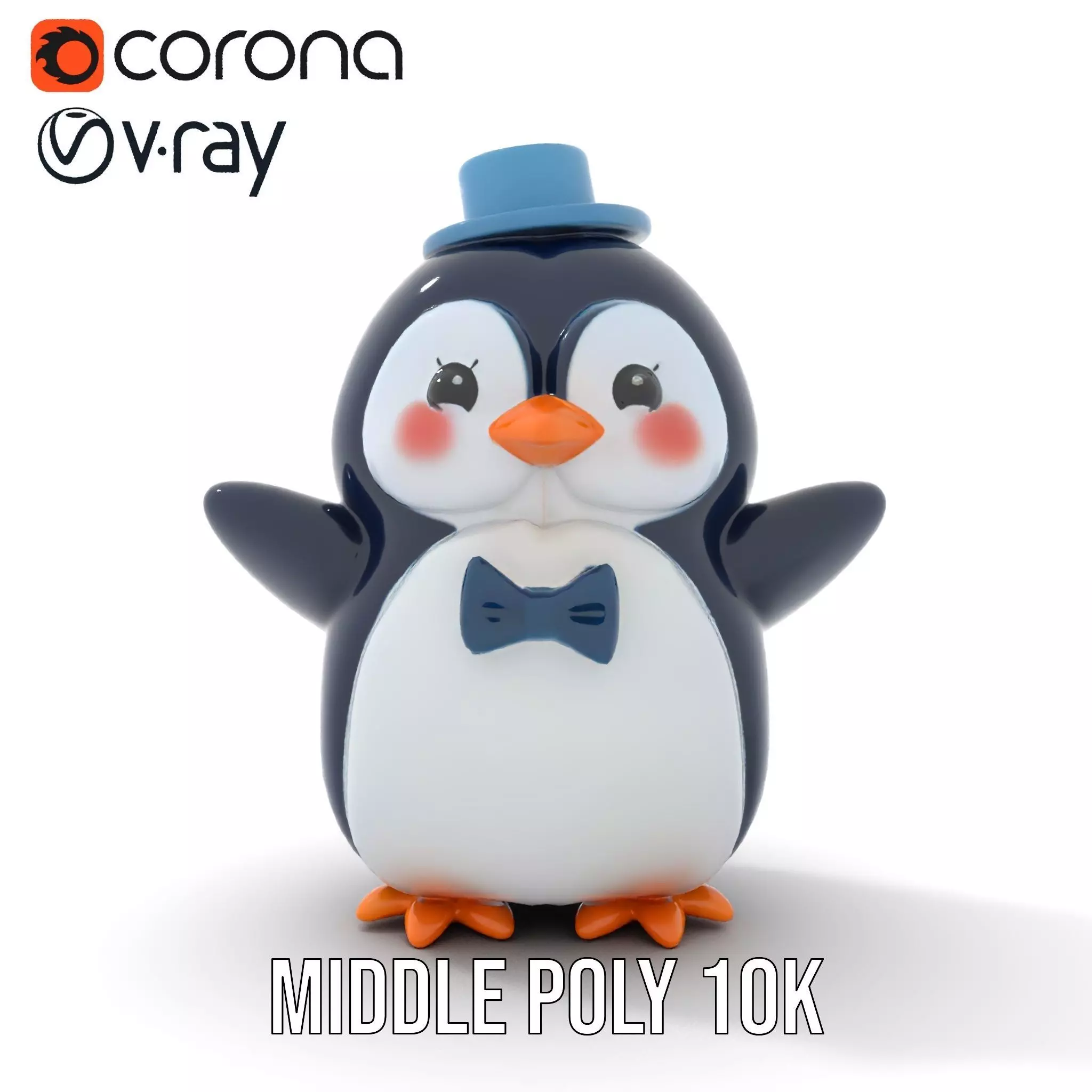 Charming Penguin model pack Low-poly 3D model_26