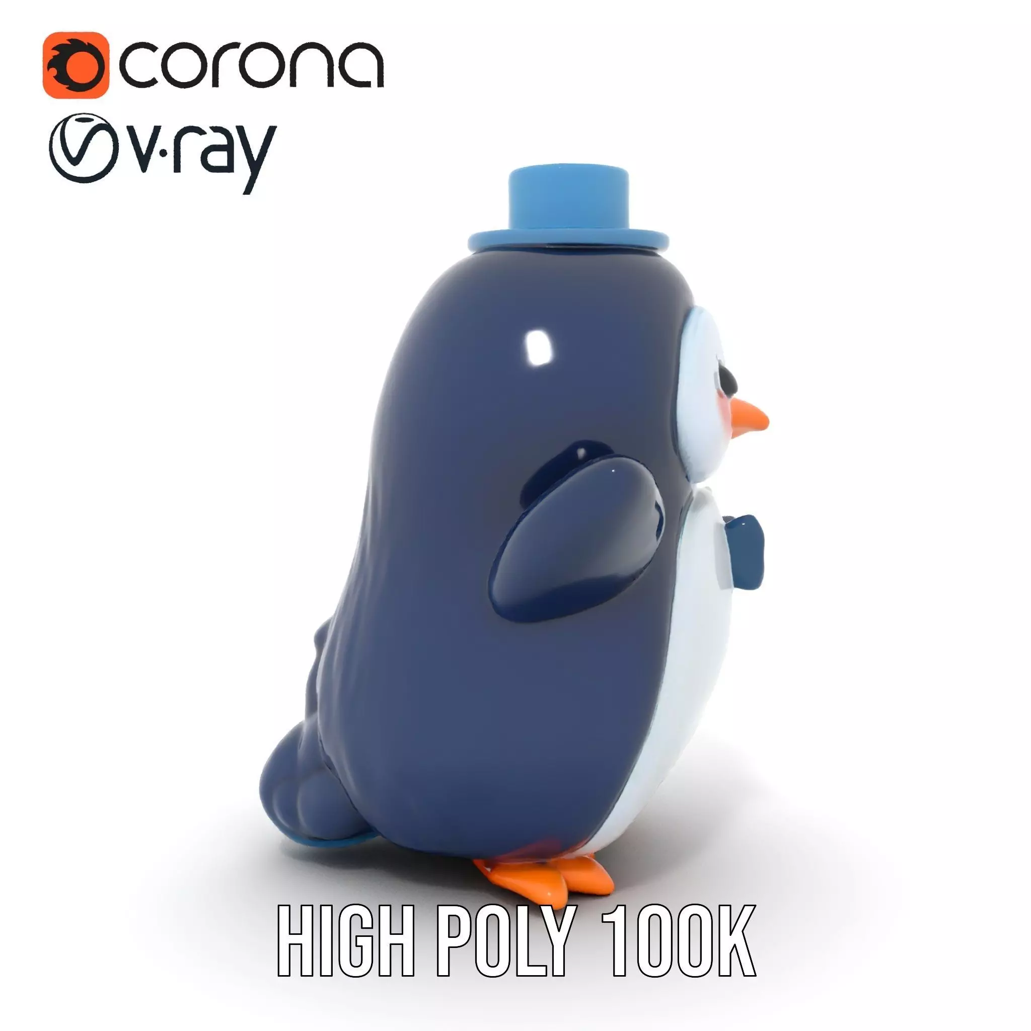 Charming Penguin model pack Low-poly 3D model_31