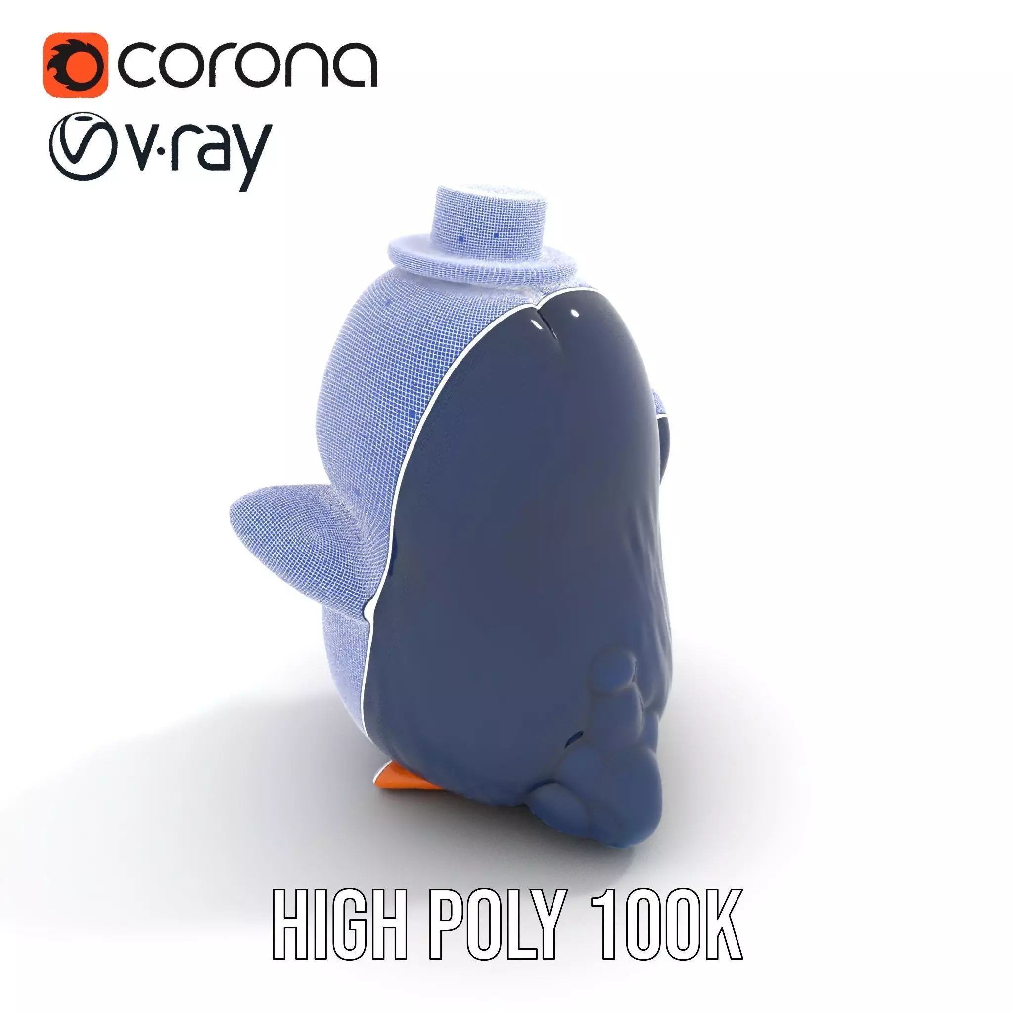 Charming Penguin model pack Low-poly 3D model_32