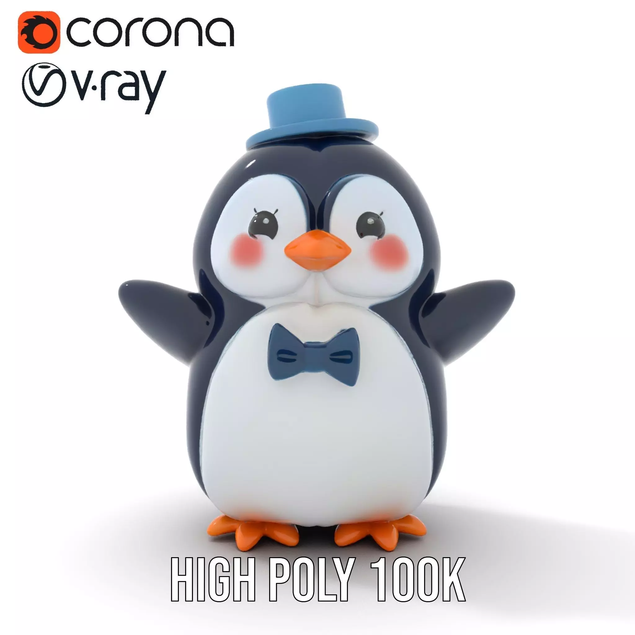 Charming Penguin model pack Low-poly 3D model_20