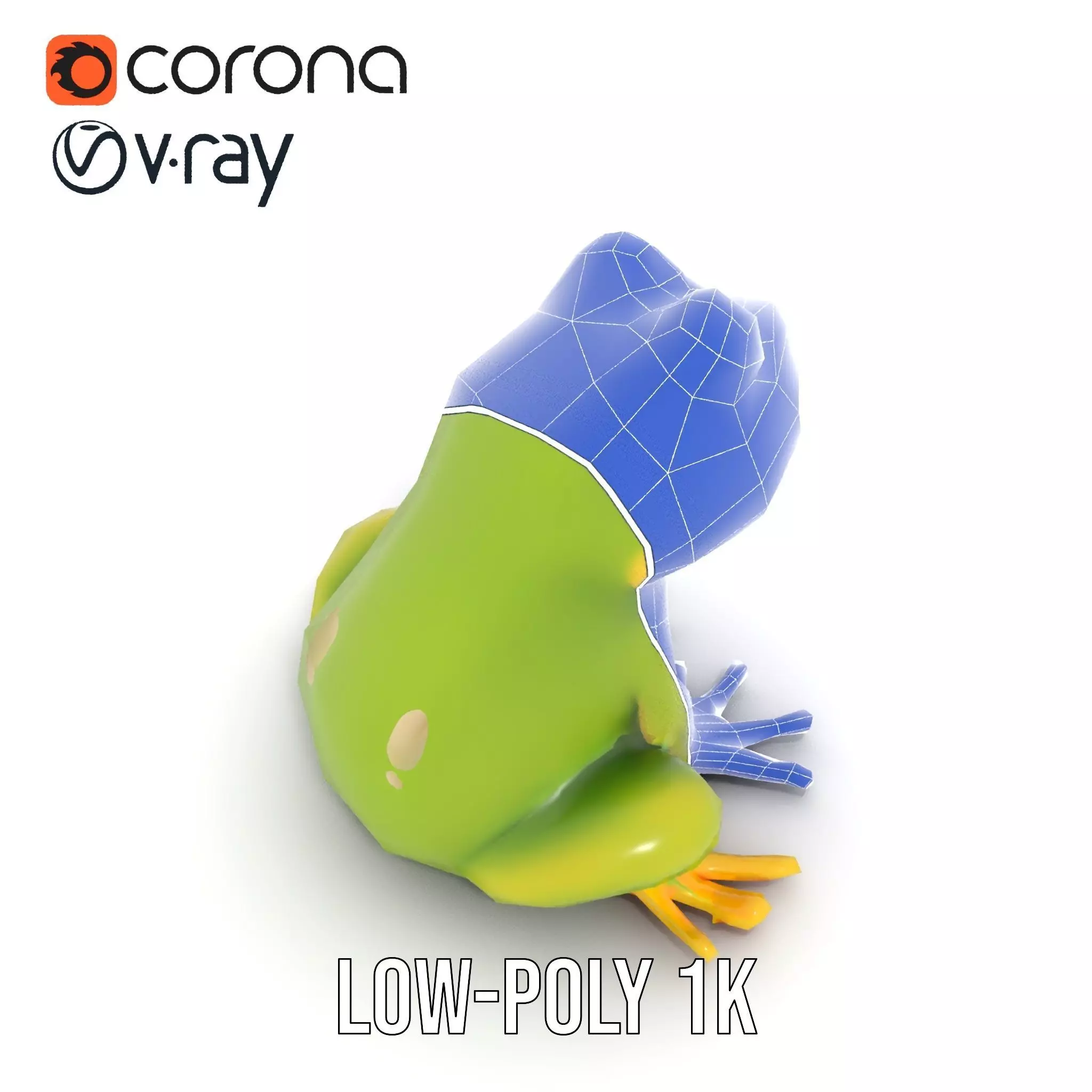 Vibrant Frog Character model pack Low-poly 3D model_27