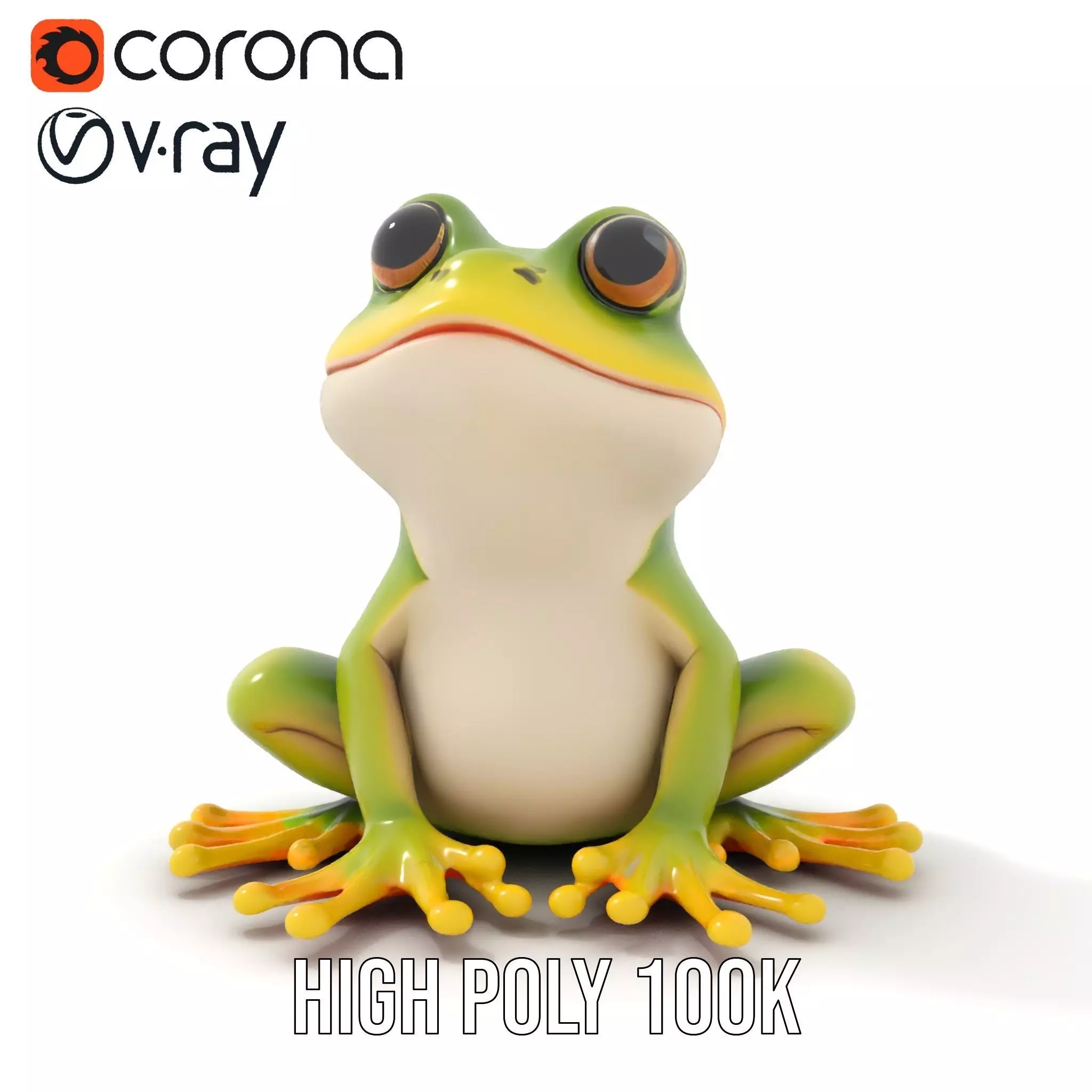 Vibrant Frog Character model pack Low-poly 3D model_32