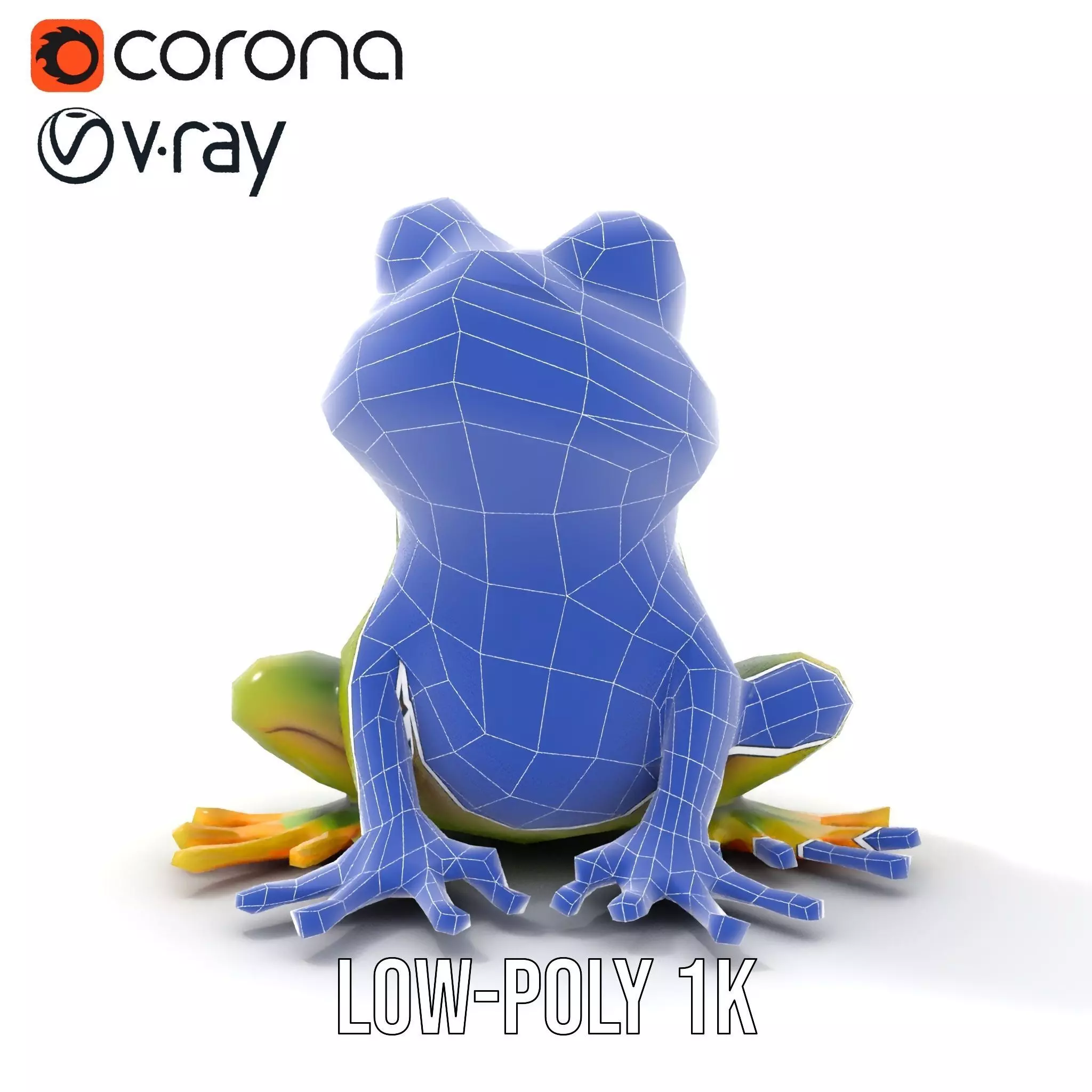 Vibrant Frog Character model pack Low-poly 3D model_12