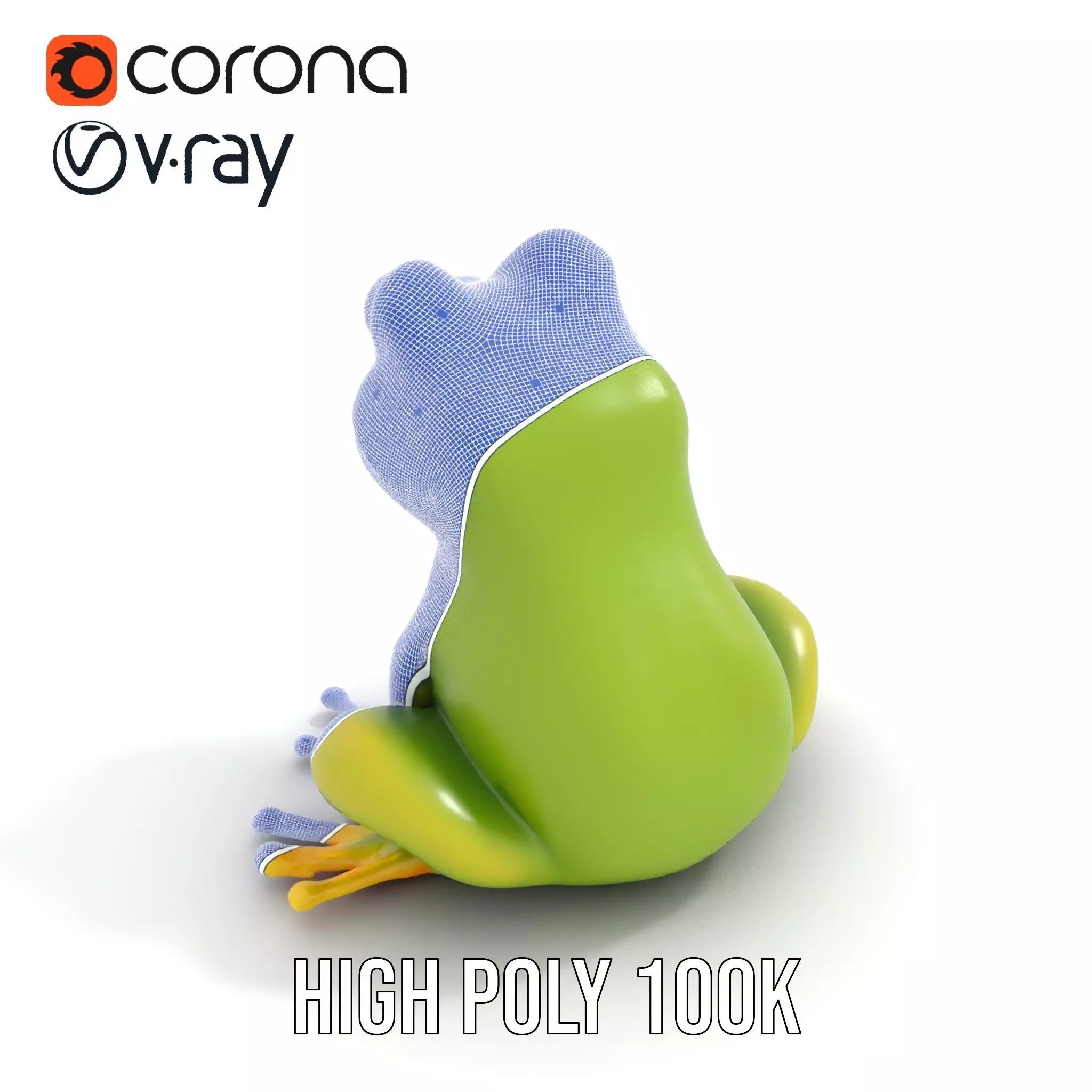 Vibrant Frog Character model pack Low-poly 3D model_20