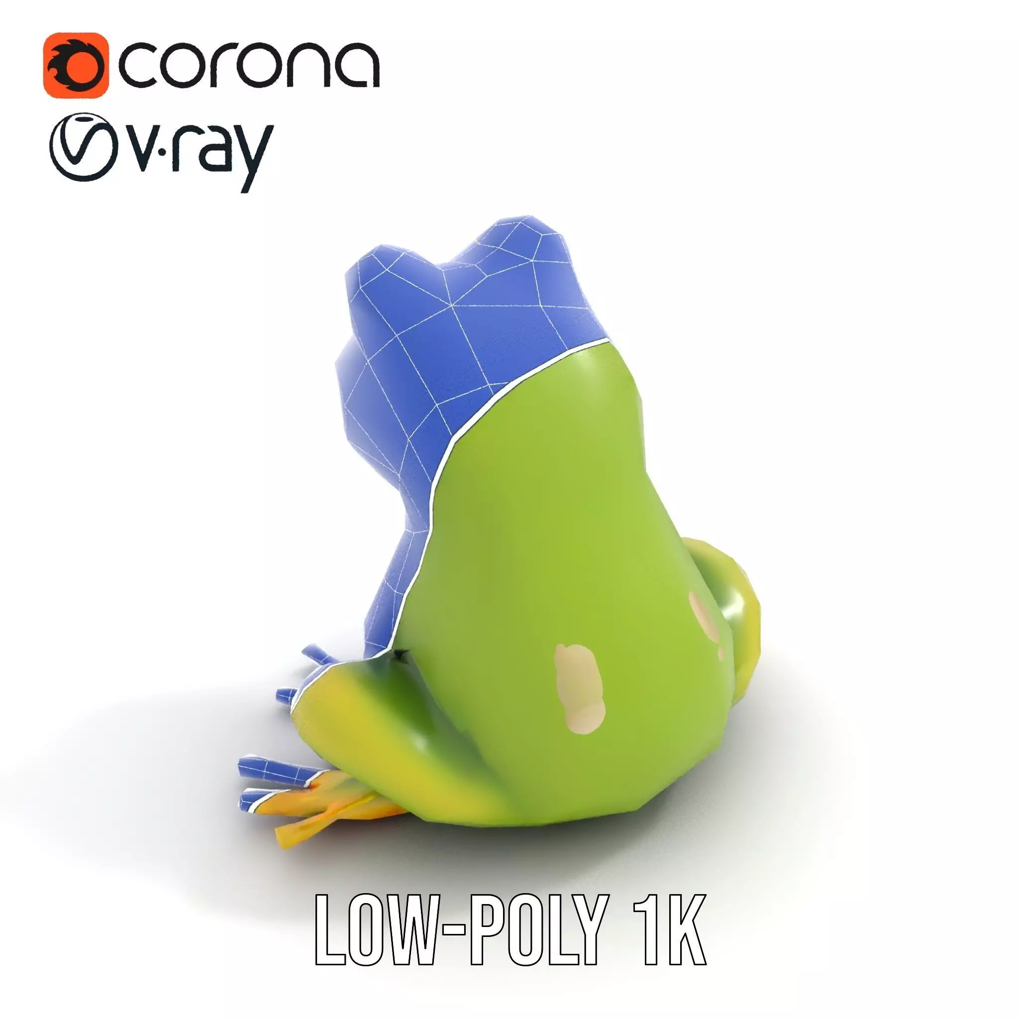 Vibrant Frog Character model pack Low-poly 3D model_19