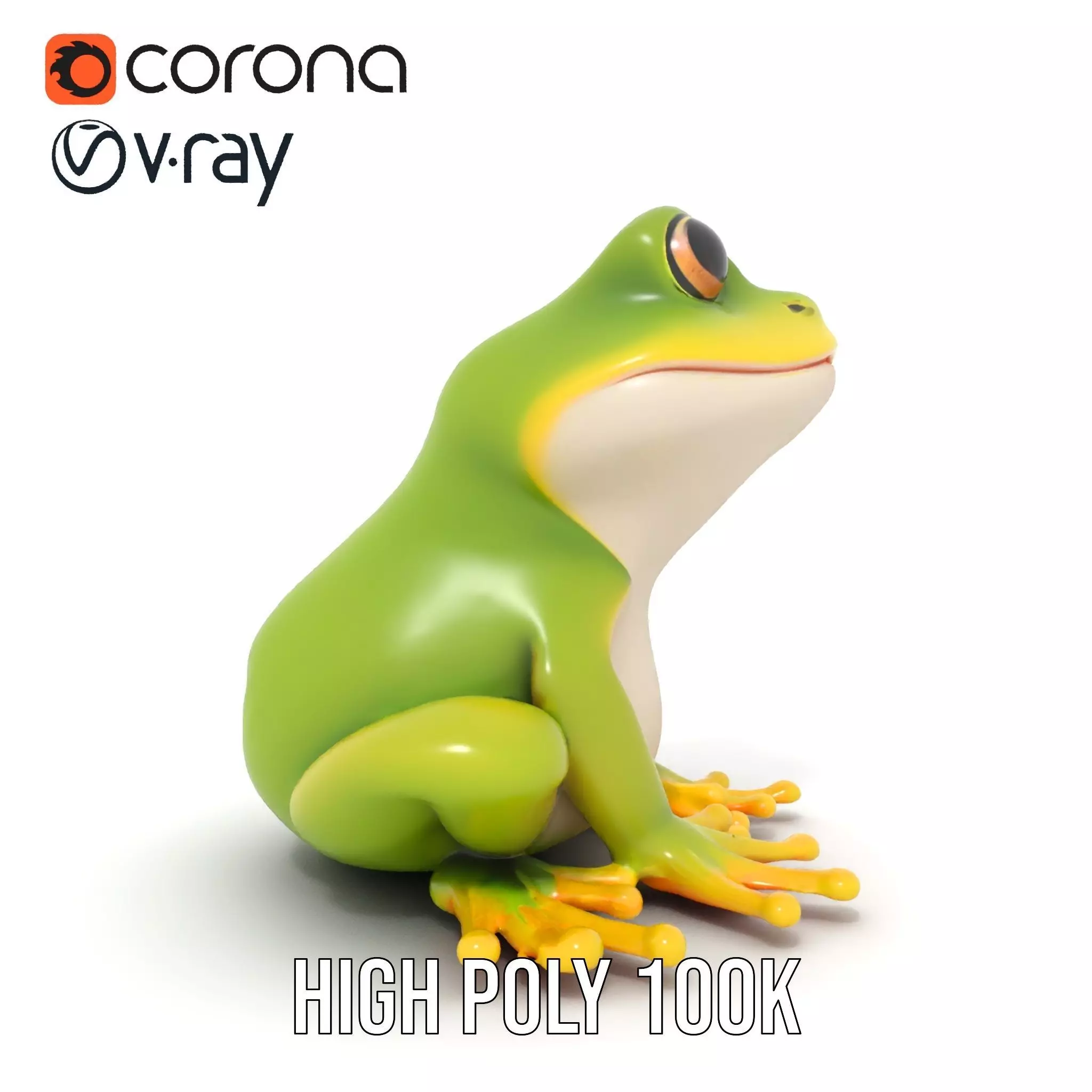 Vibrant Frog Character model pack Low-poly 3D model_25