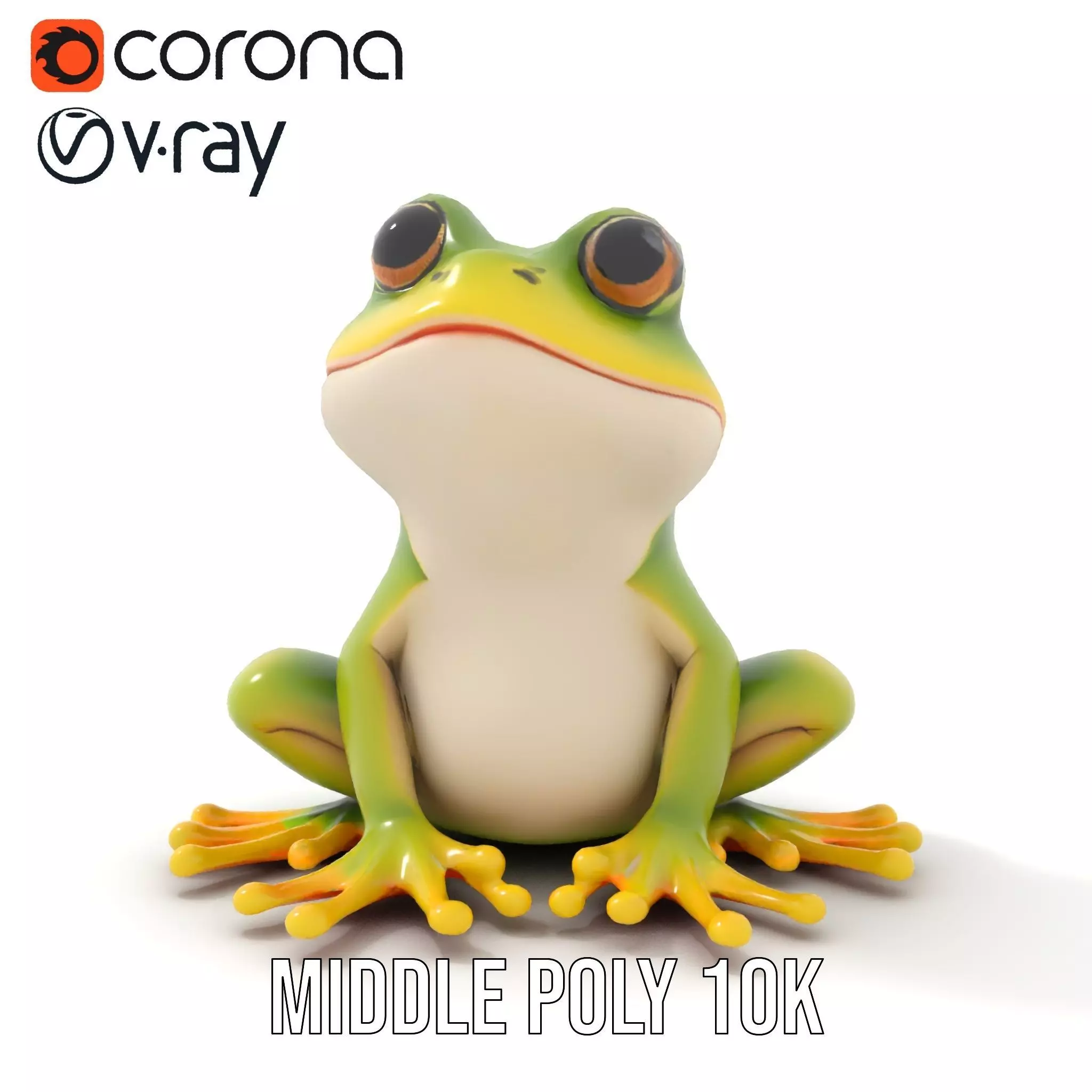 Vibrant Frog Character model pack Low-poly 3D model_13