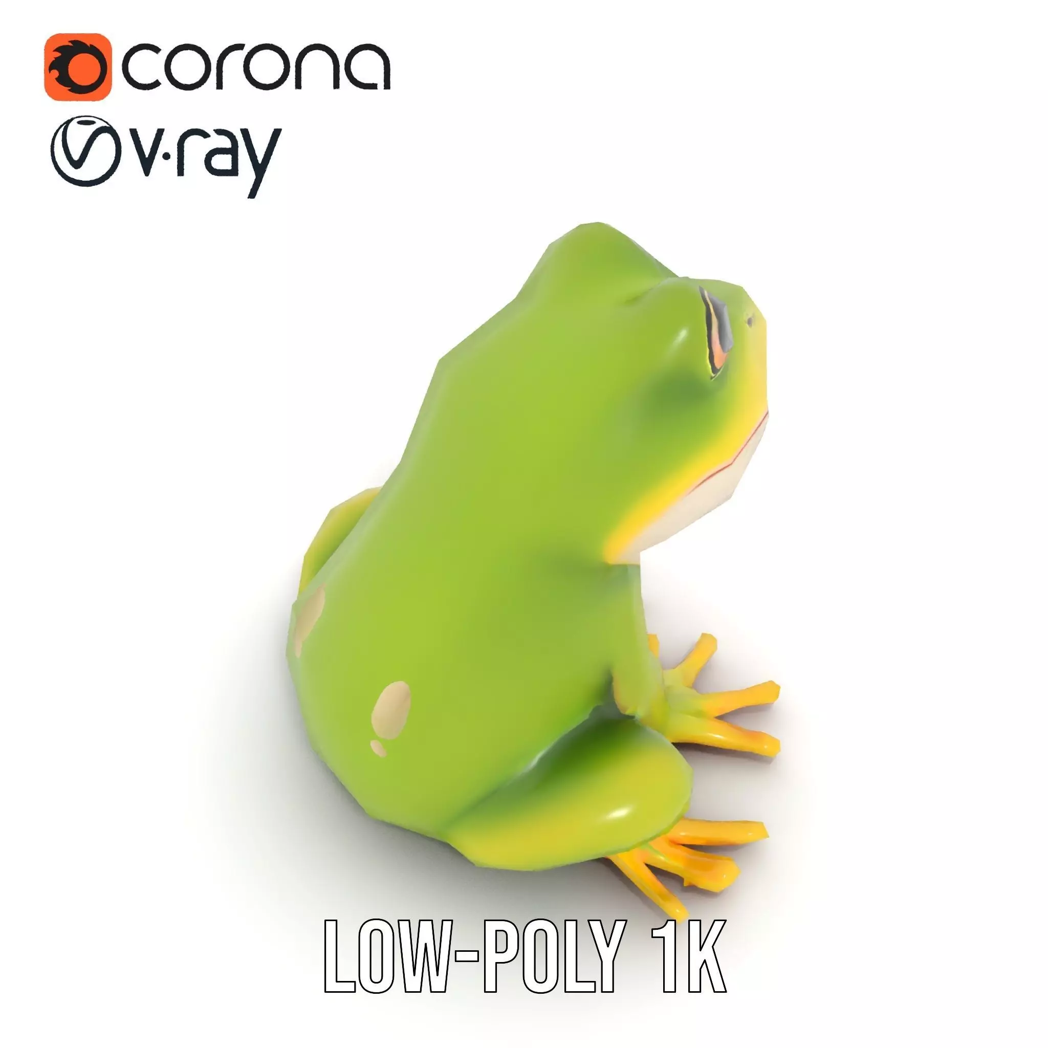 Vibrant Frog Character model pack Low-poly 3D model_7