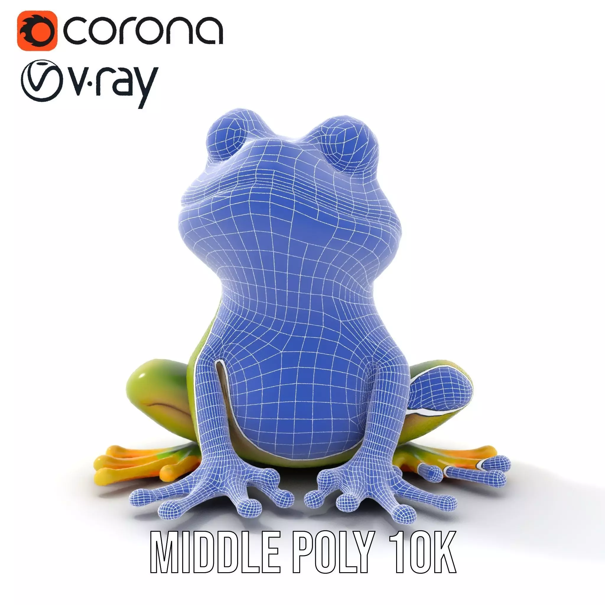 Vibrant Frog Character model pack Low-poly 3D model_15