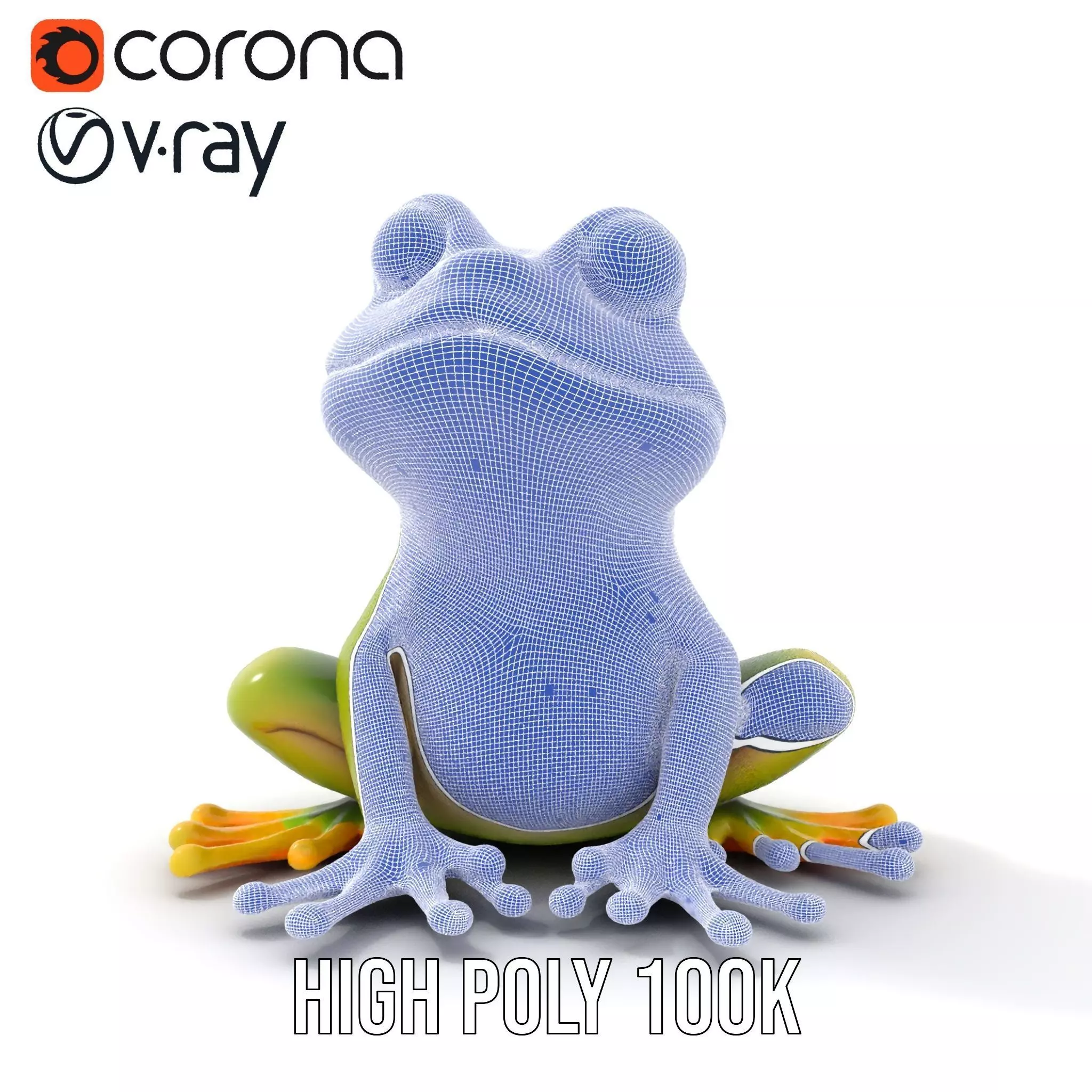 Vibrant Frog Character model pack Low-poly 3D model_34
