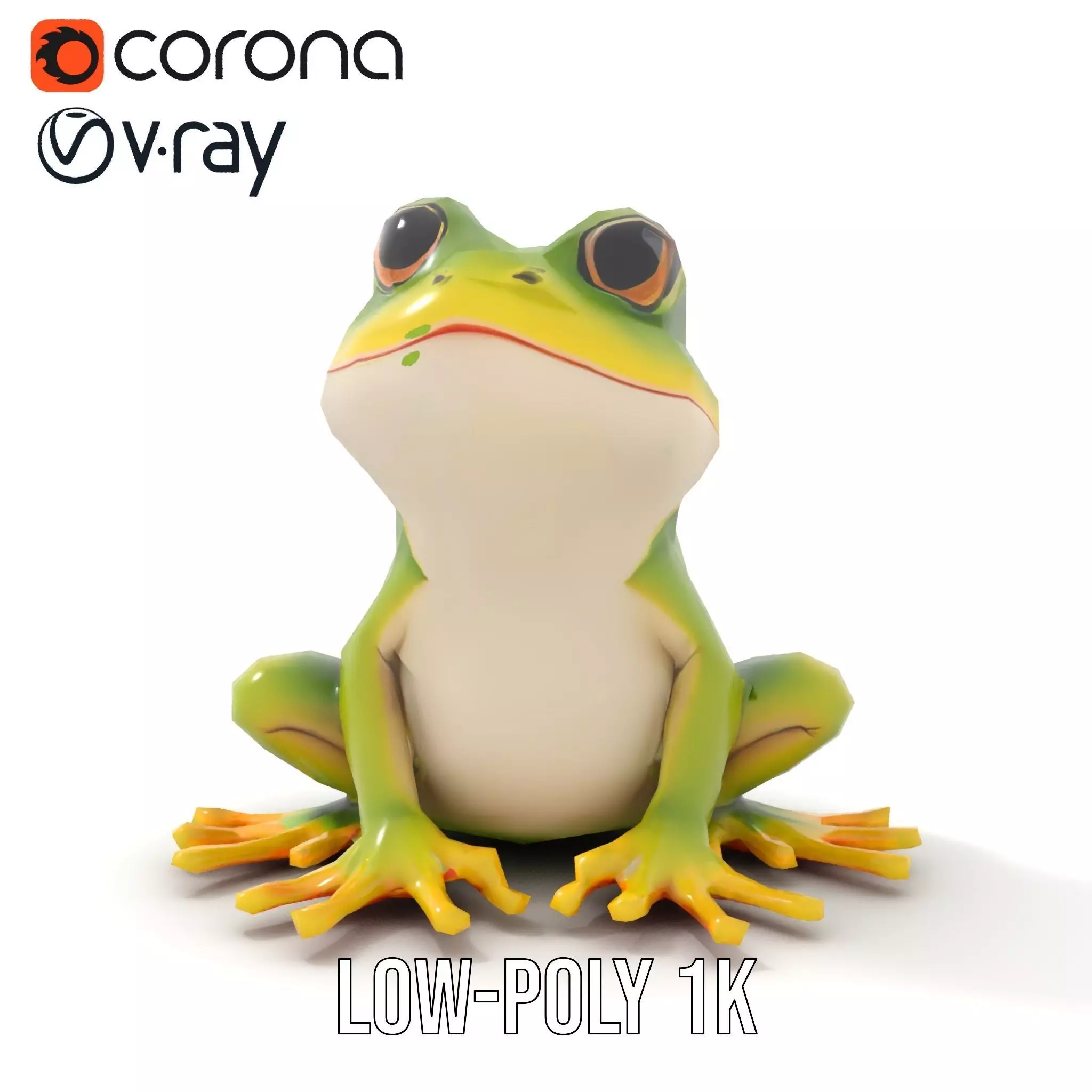 Vibrant Frog Character model pack Low-poly 3D model_16