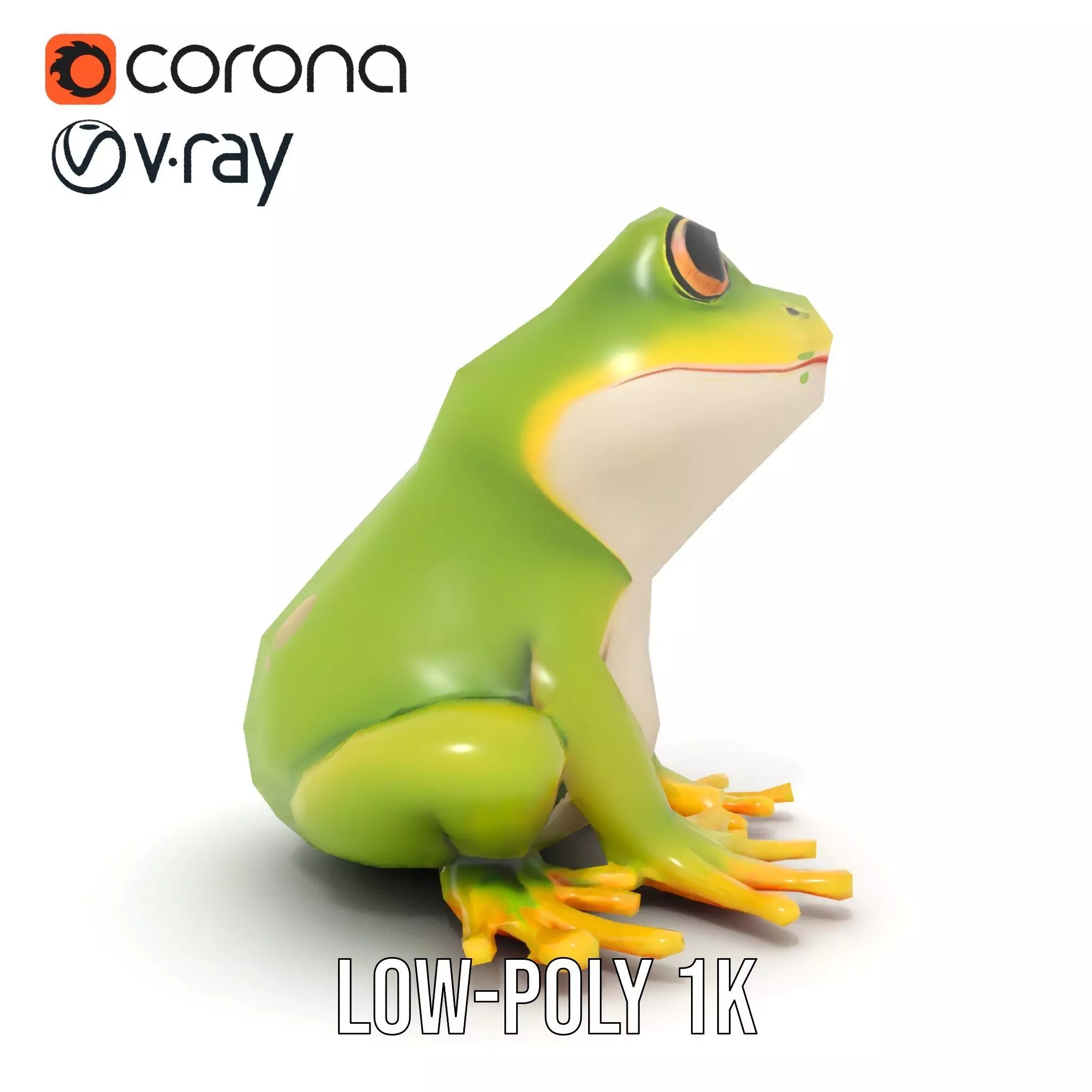 Vibrant Frog Character model pack Low-poly 3D model_30