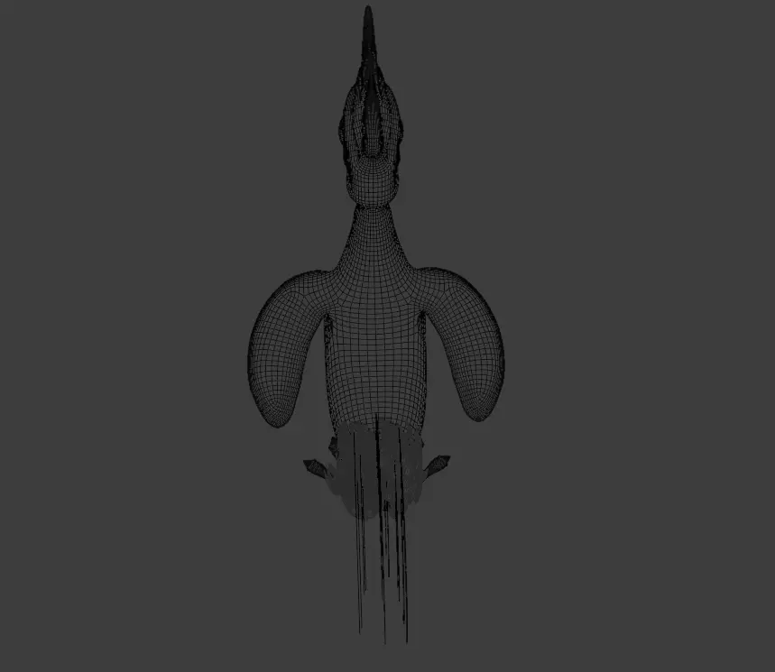 Funny 3D Rooster Character Low-poly 3D model_6