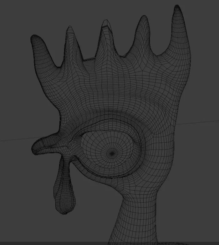 Funny 3D Rooster Character Low-poly 3D model_7