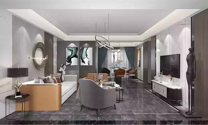 Modern apartament scene  022