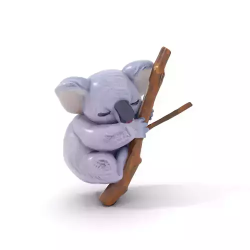 Soft Koala Hugging Branch model pack