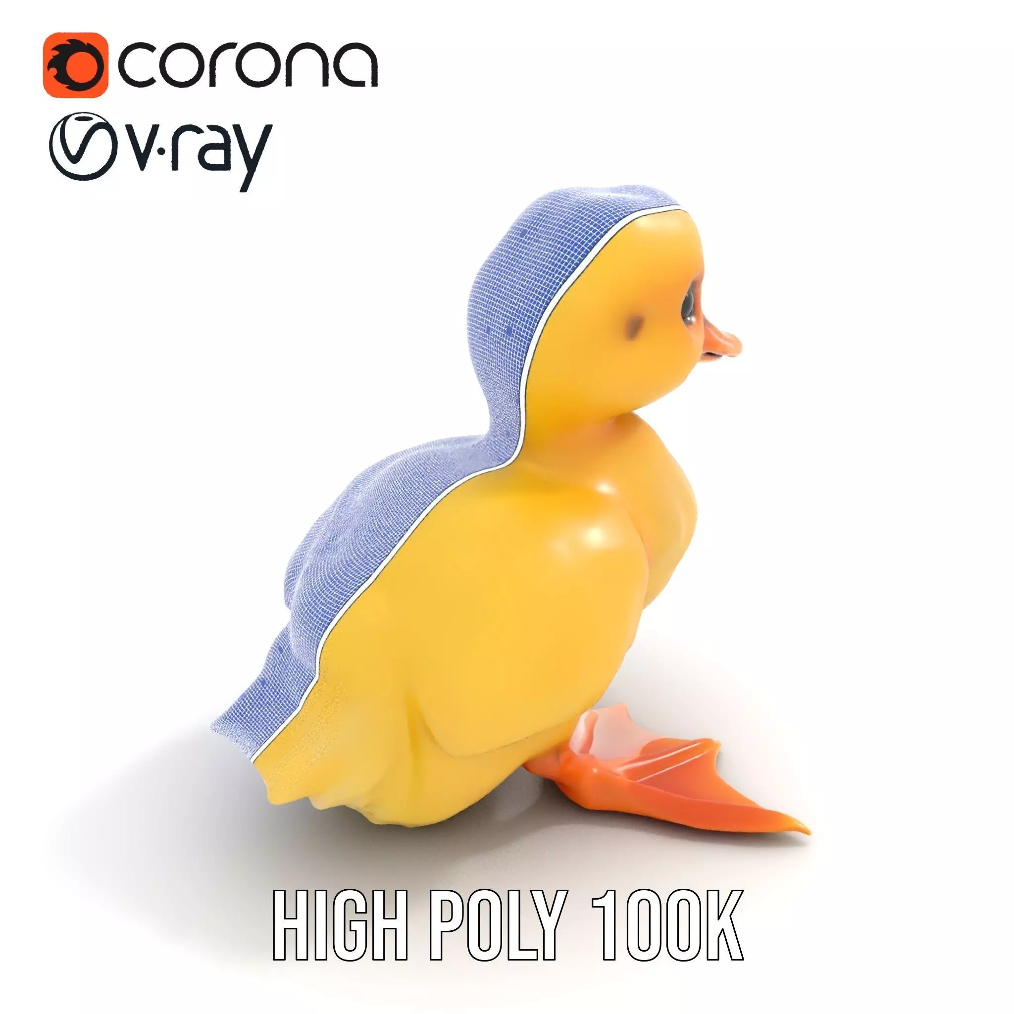 Cute Duckling model pack Low-poly 3D model_31