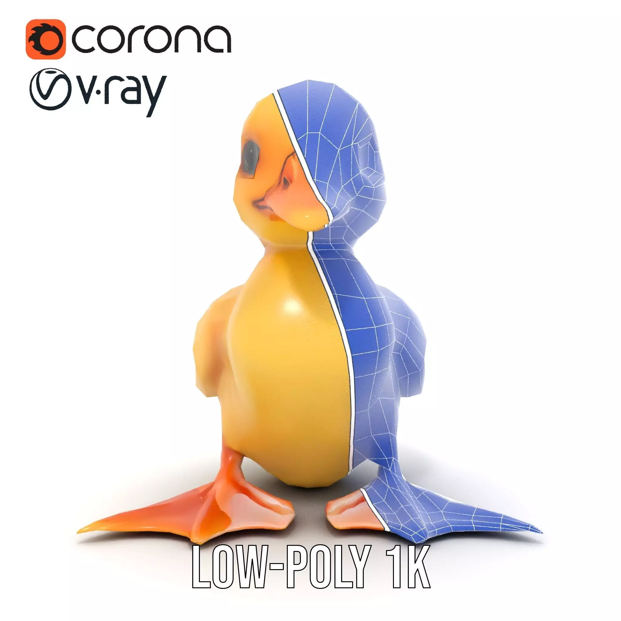 Cute Duckling model pack Low-poly 3D model_23
