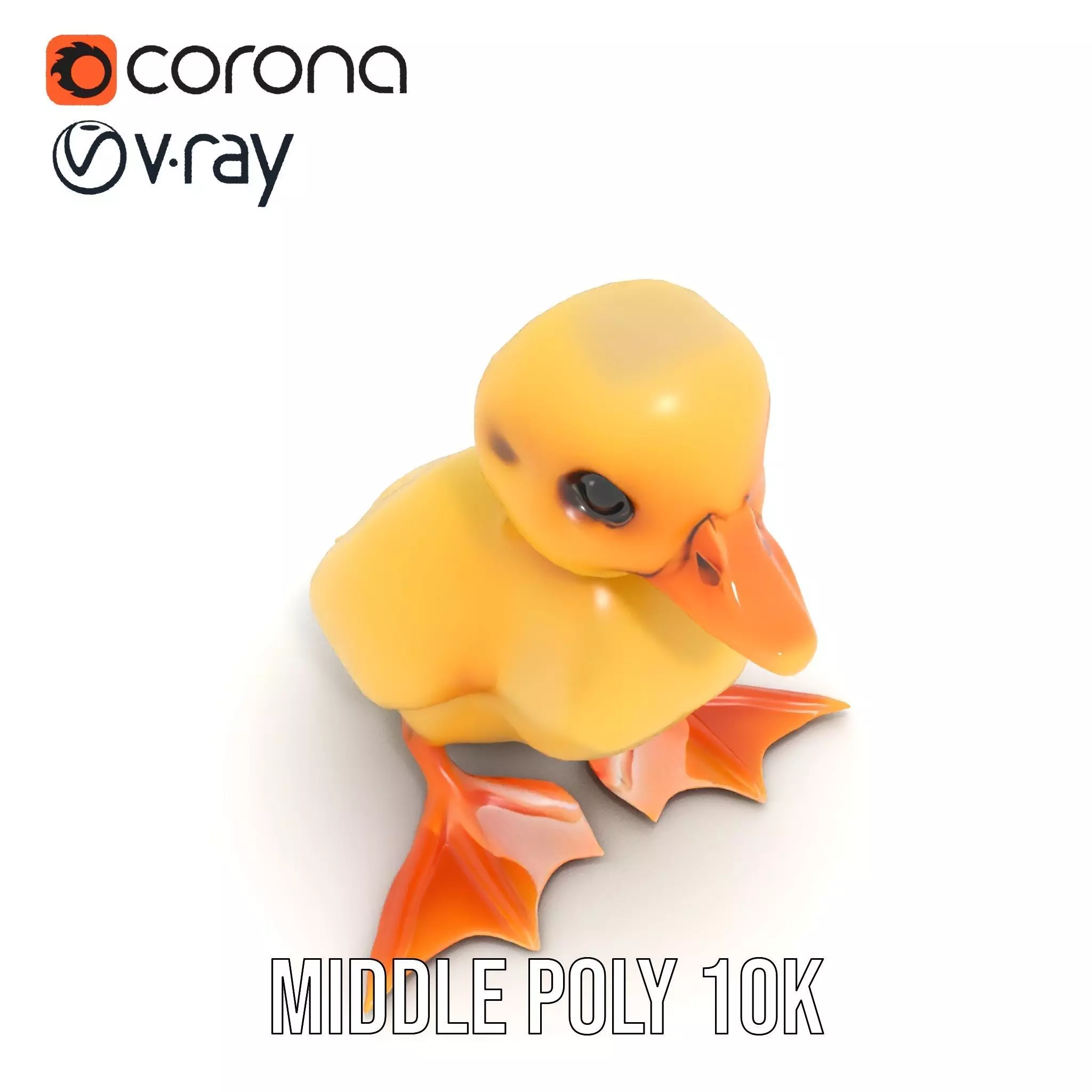 Cute Duckling model pack Low-poly 3D model_5