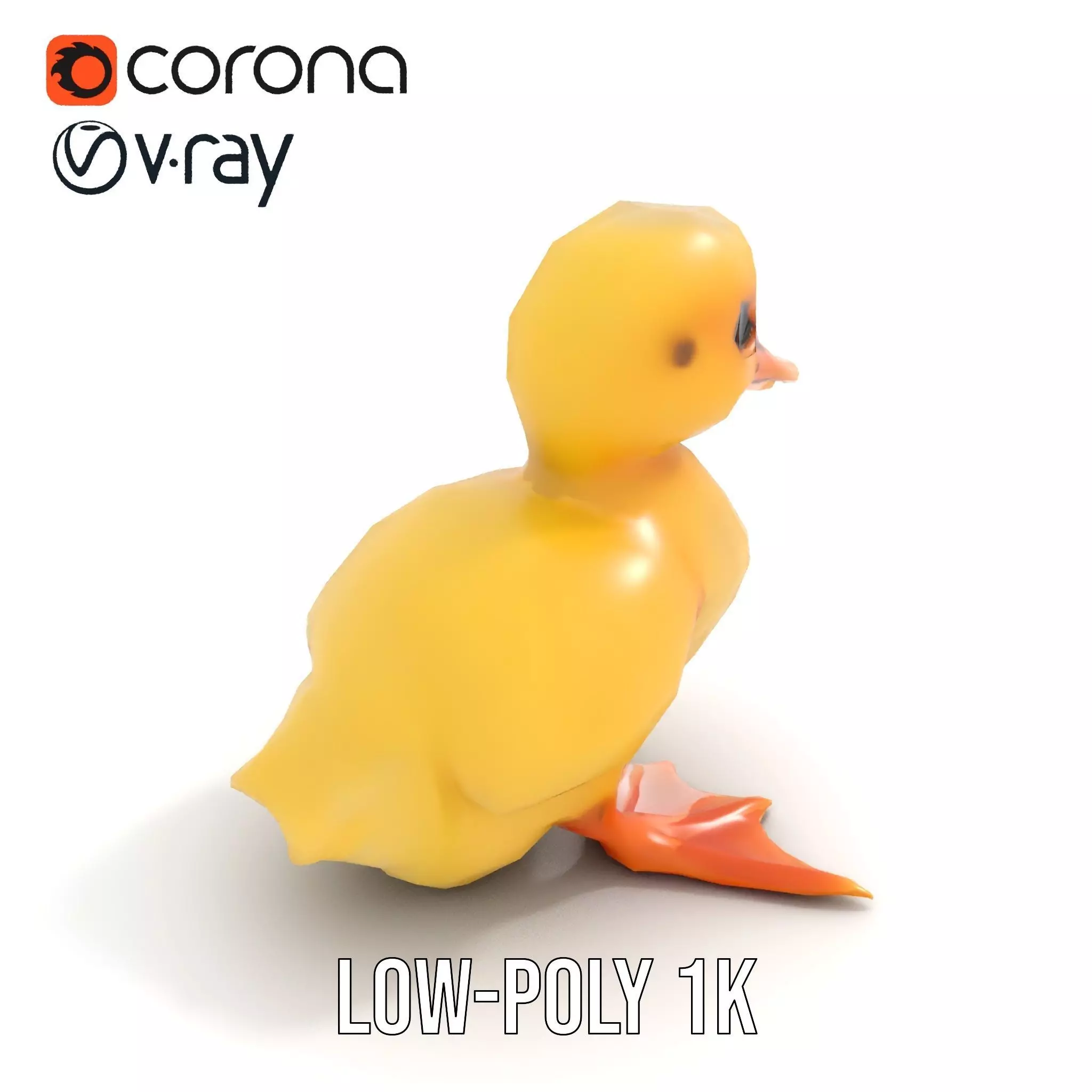 Cute Duckling model pack Low-poly 3D model_12