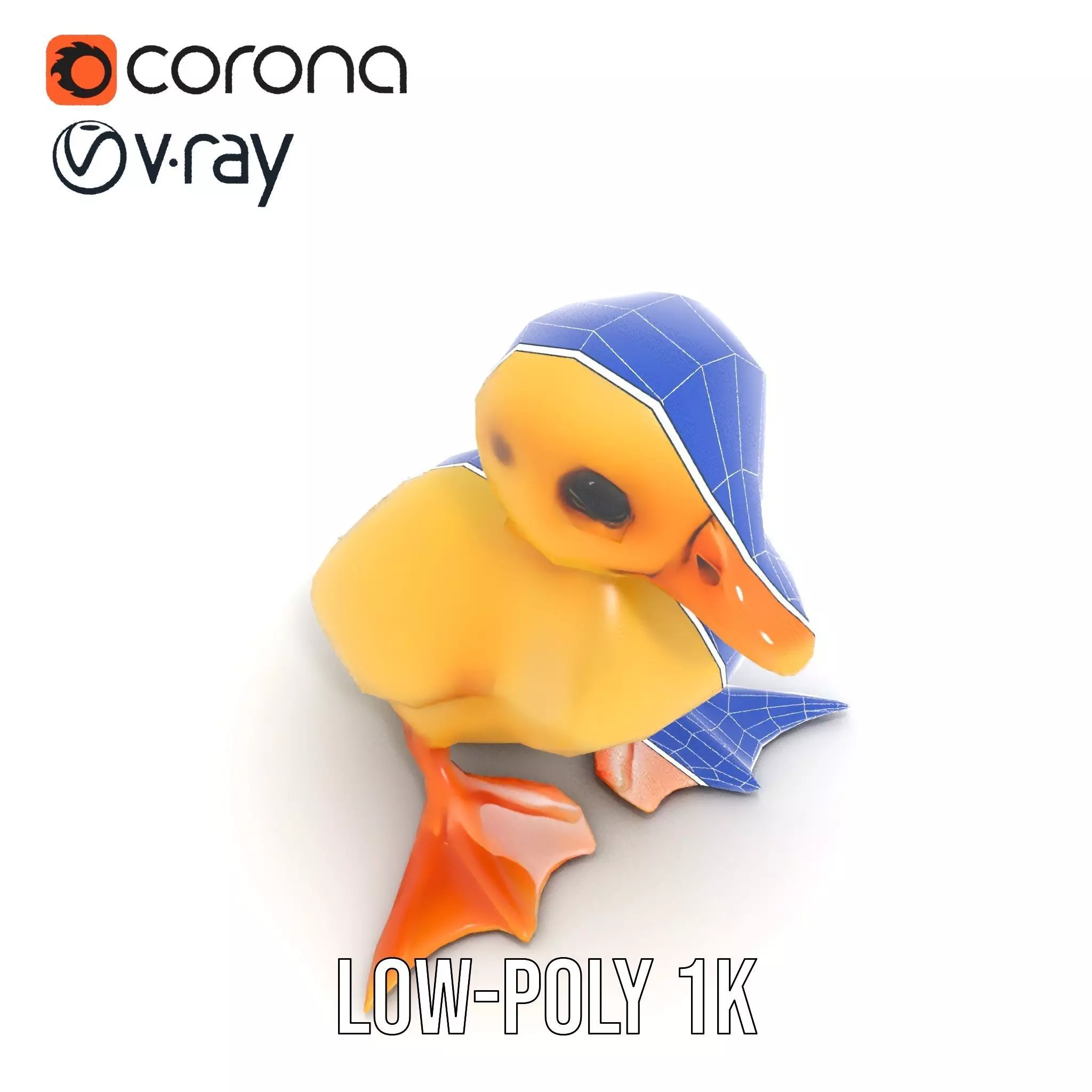 Cute Duckling model pack Low-poly 3D model_30